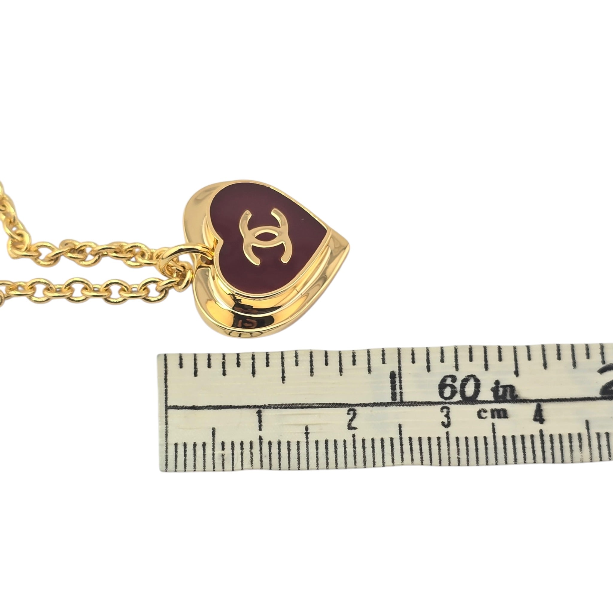 Chanel CC Red Heart Necklace 2026 CHANEL