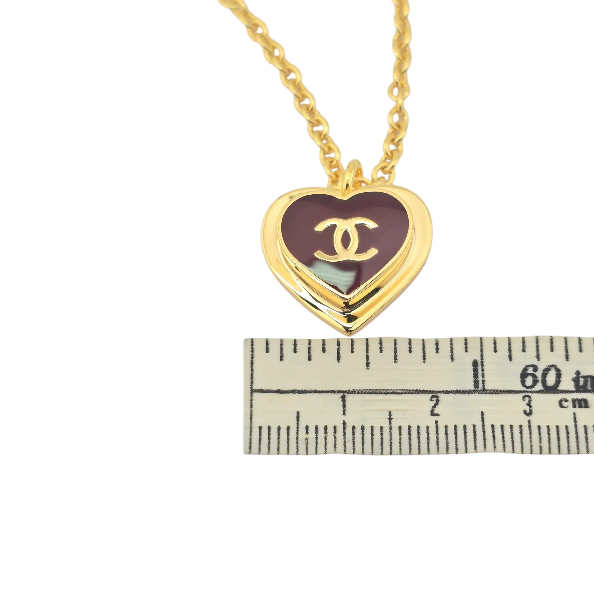Chanel CC Red Heart Necklace 2026 CHANEL
