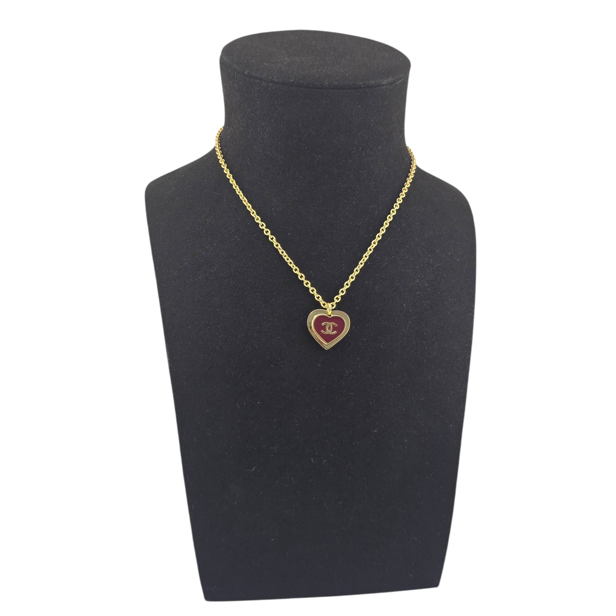 Chanel CC Red Heart Necklace 2026 CHANEL