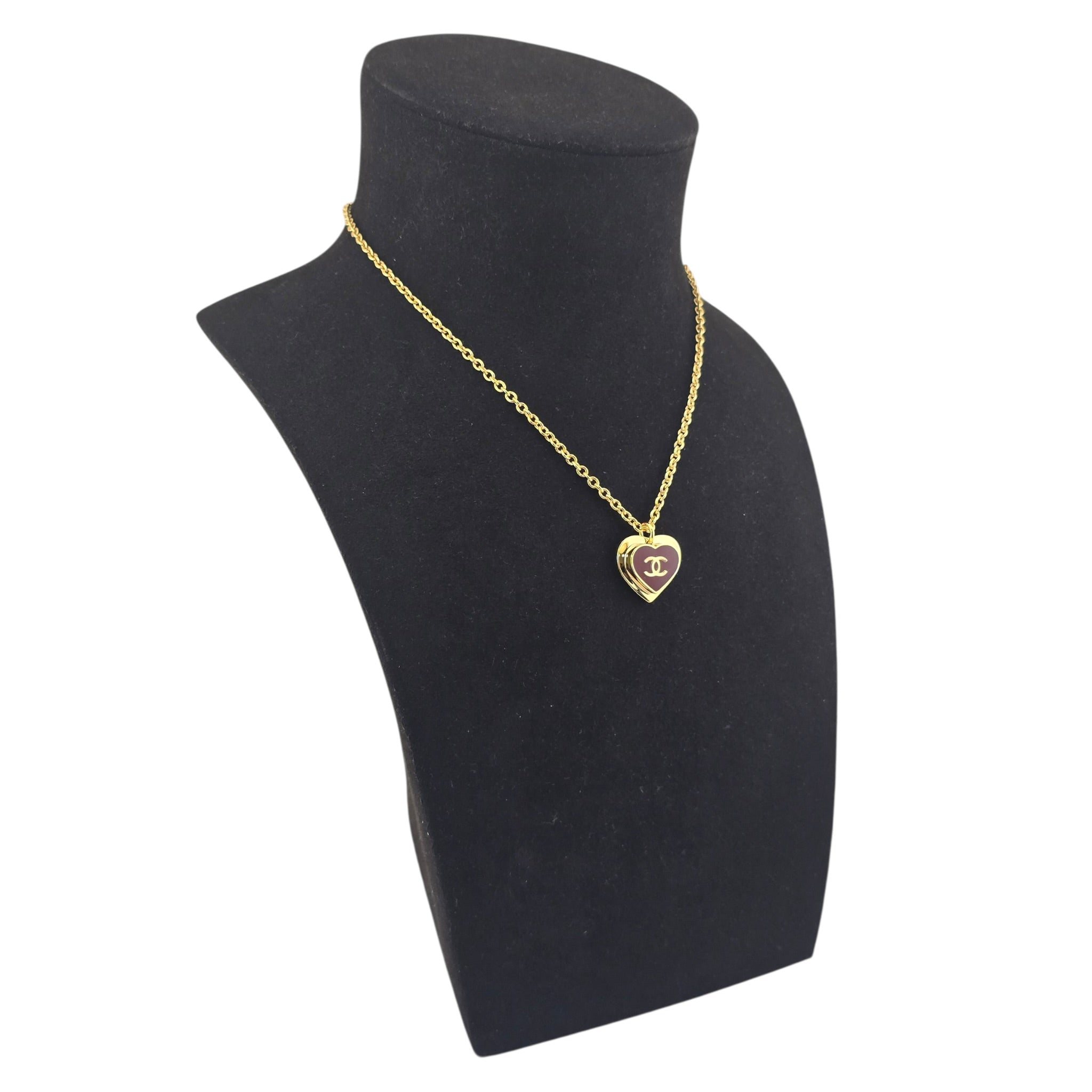 Chanel CC Red Heart Necklace 2026 CHANEL