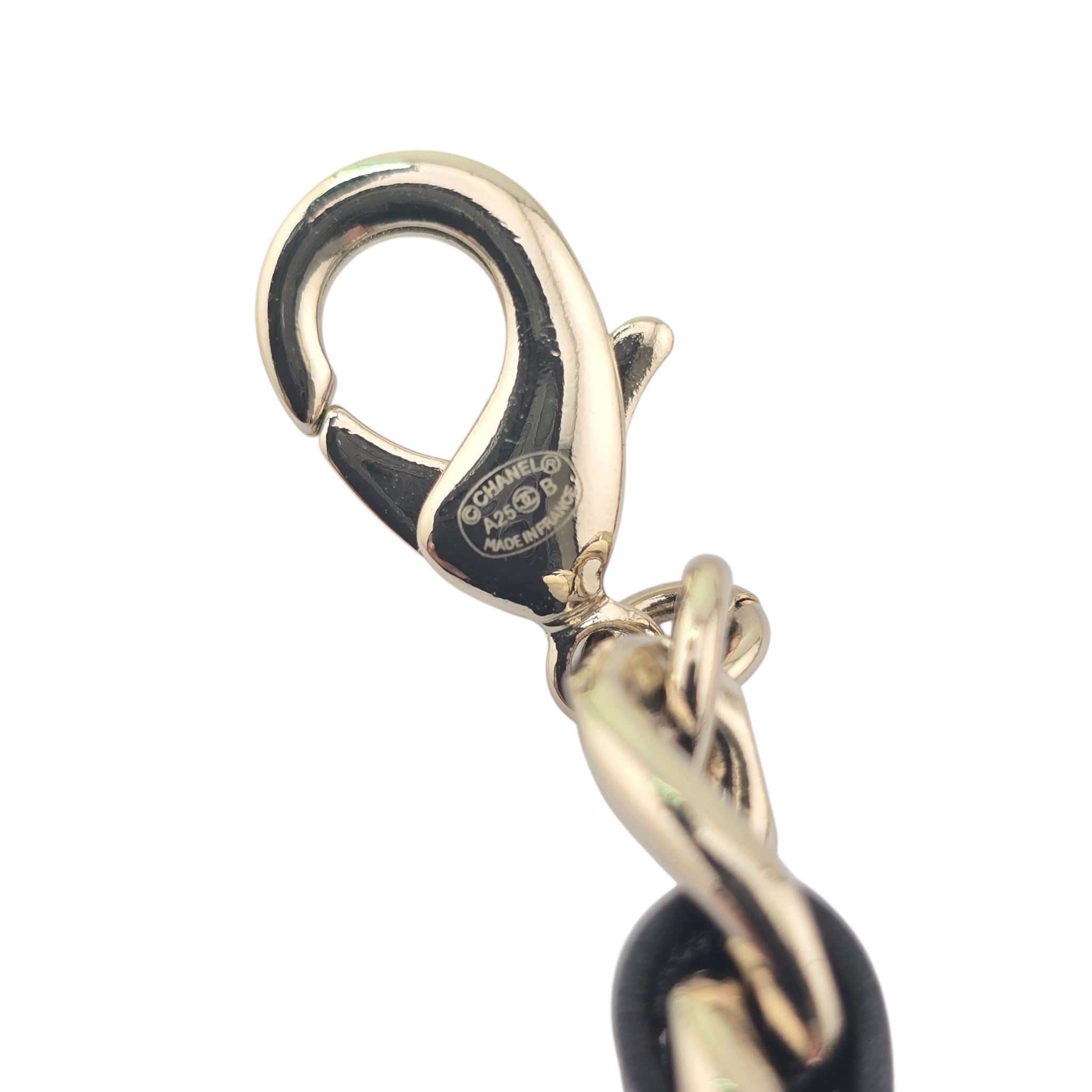 Chanel CC Gold Black Leather Chain Belt 2025 CHANEL