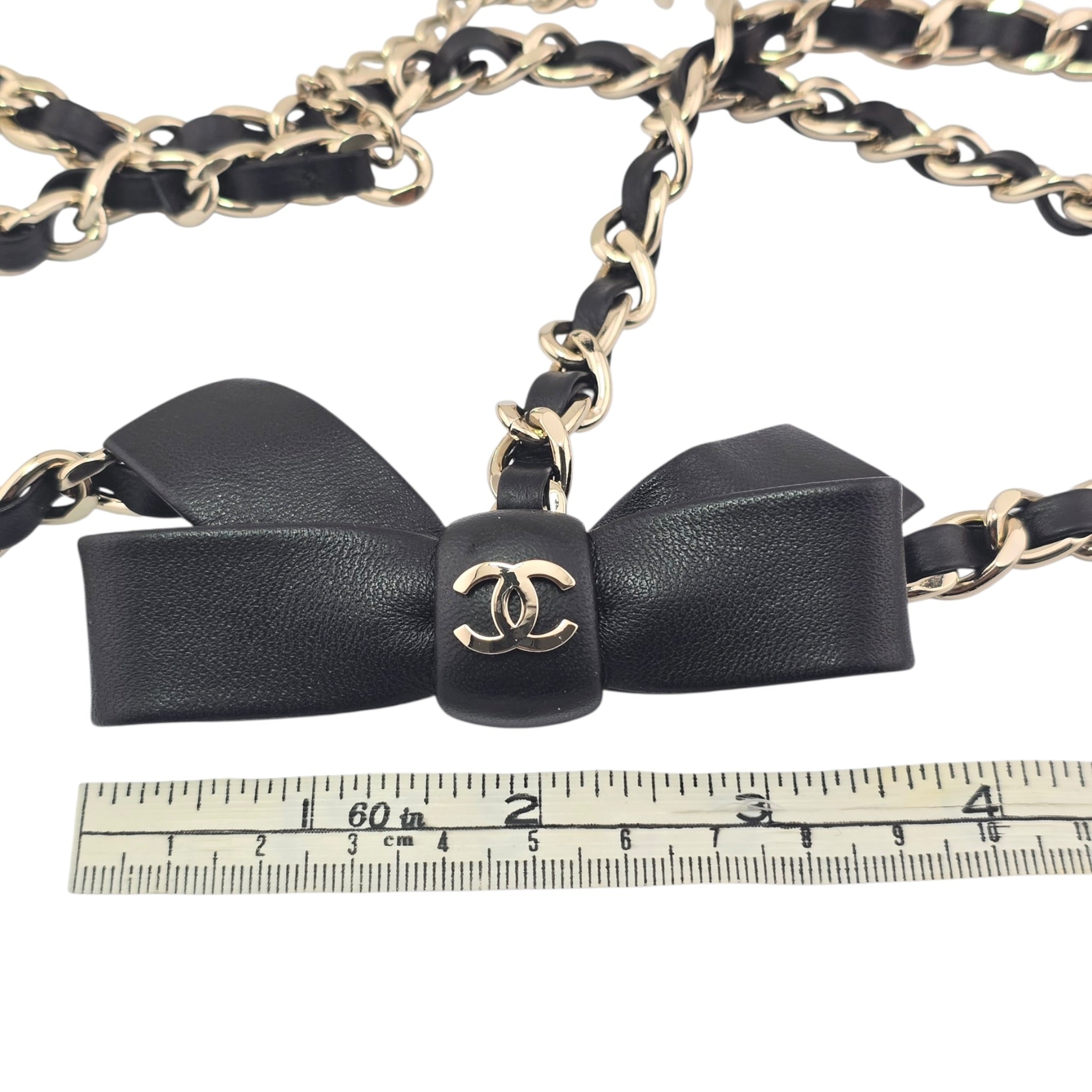 Chanel CC Gold Black Leather Chain Belt 2025 CHANEL