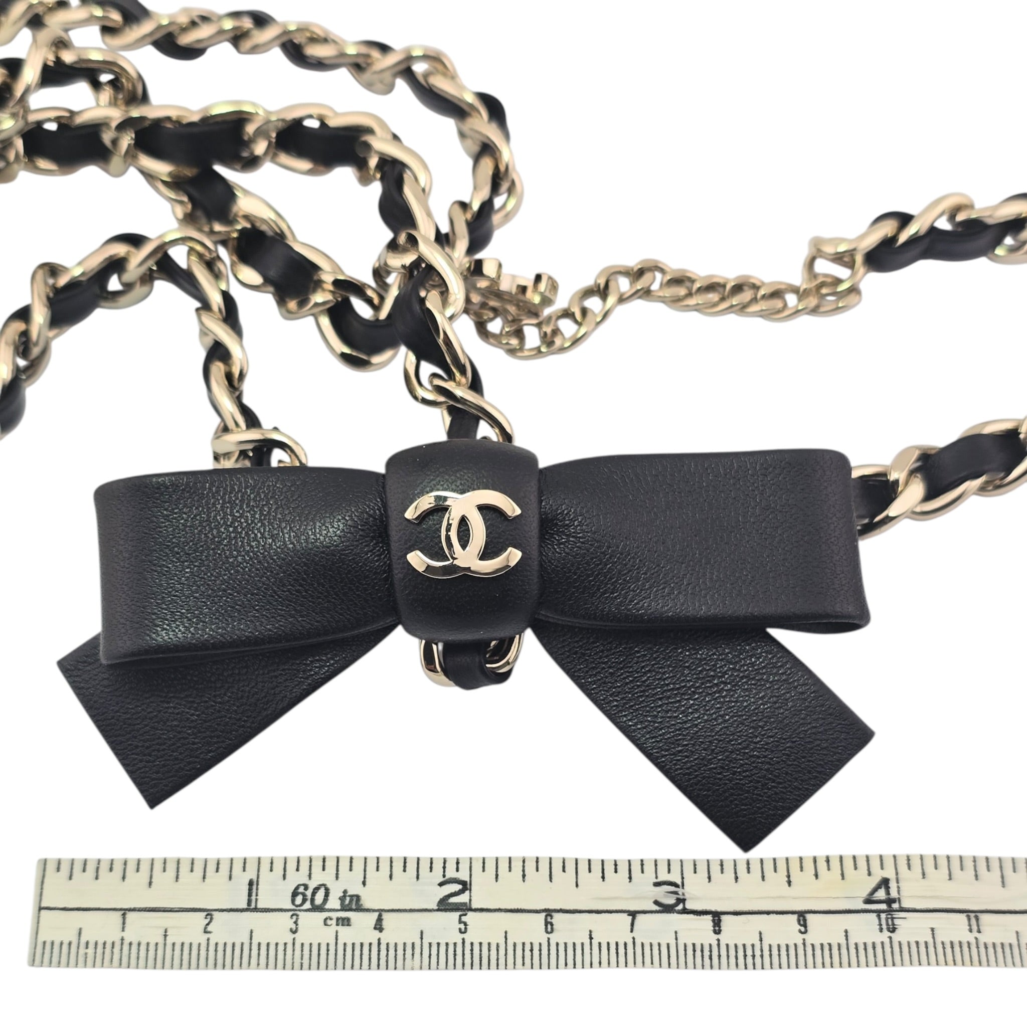 Chanel CC Gold Black Leather Chain Belt 2025 CHANEL