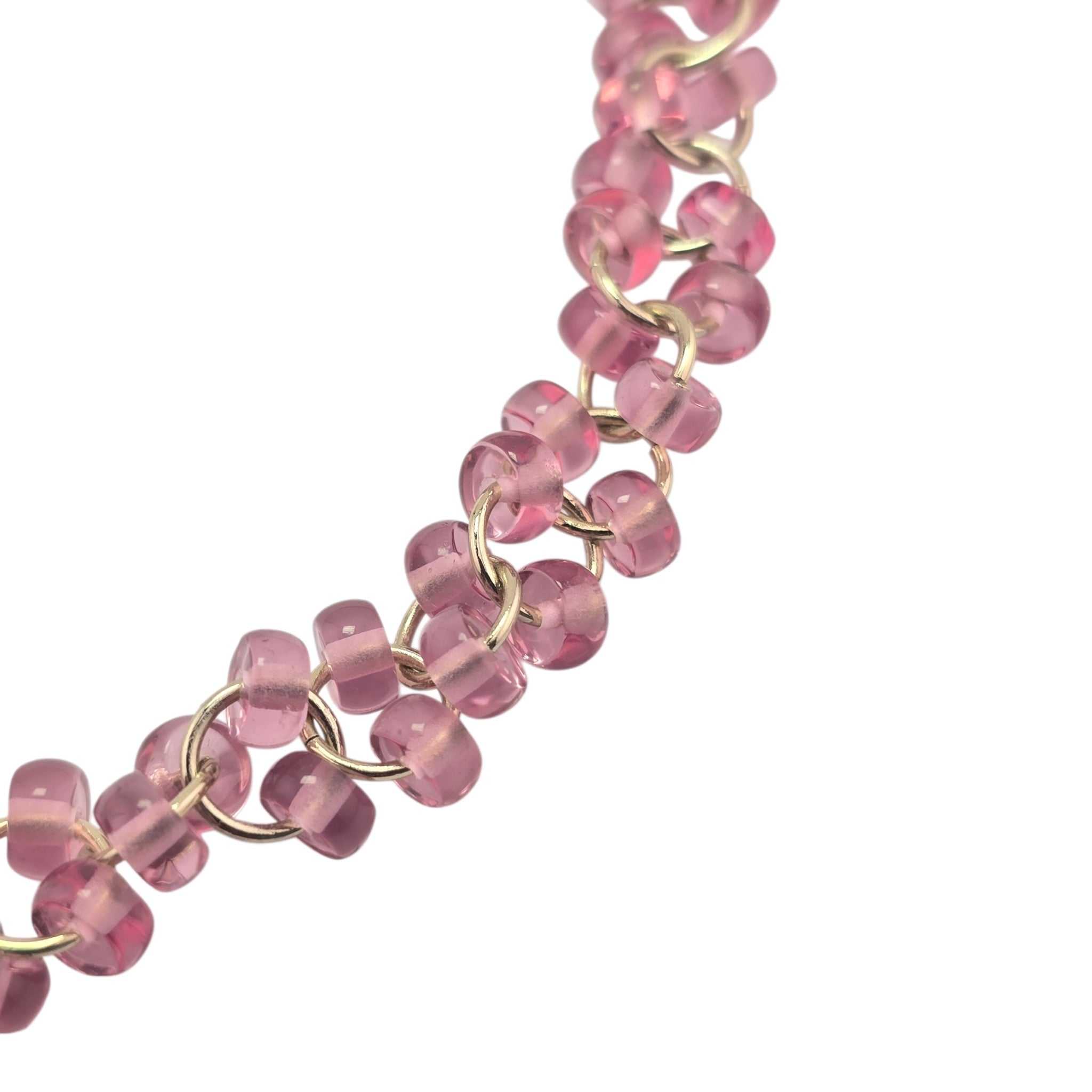 Chanel CC Pink Crystal Stud Flower Necklace 2026 CHANEL