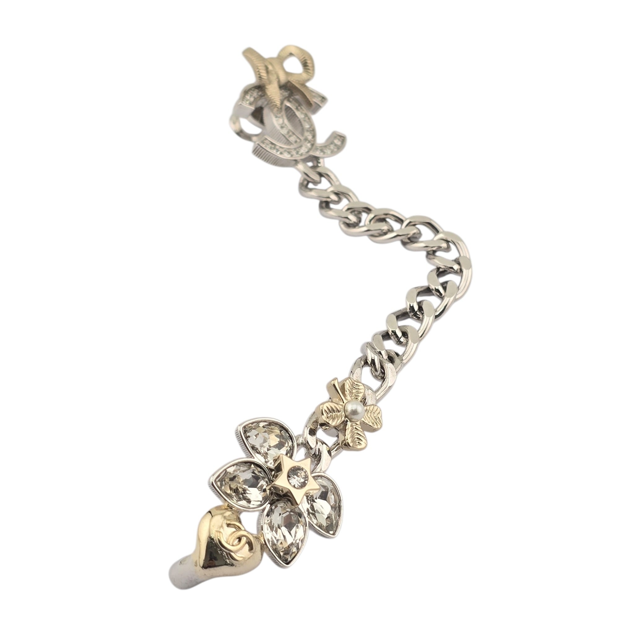 Chanel CC Gold Crystal Leaf Pin Brooch 2024 CHANEL