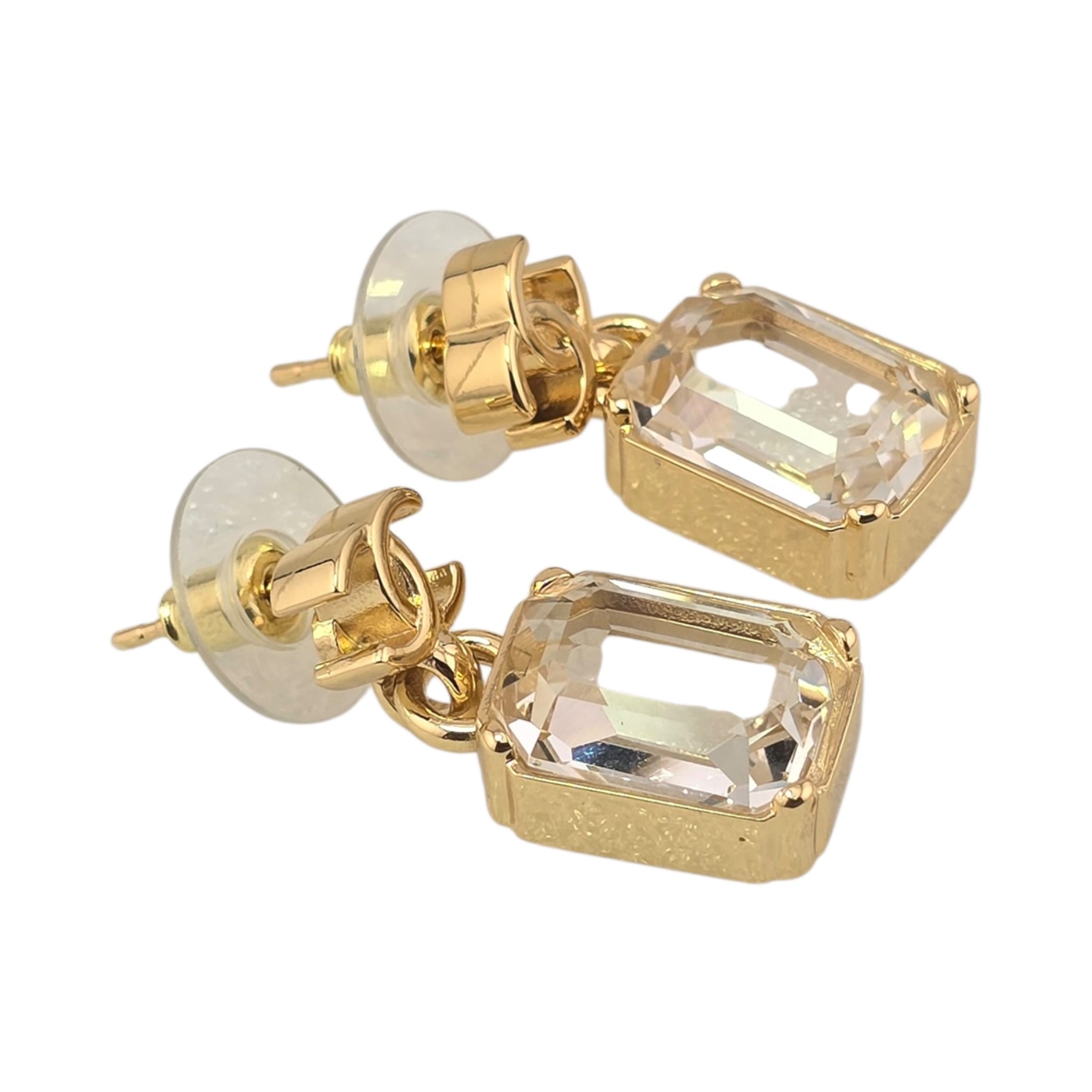 Chanel CC Crystal Drop Pendant Earrings 2026 CHANEL