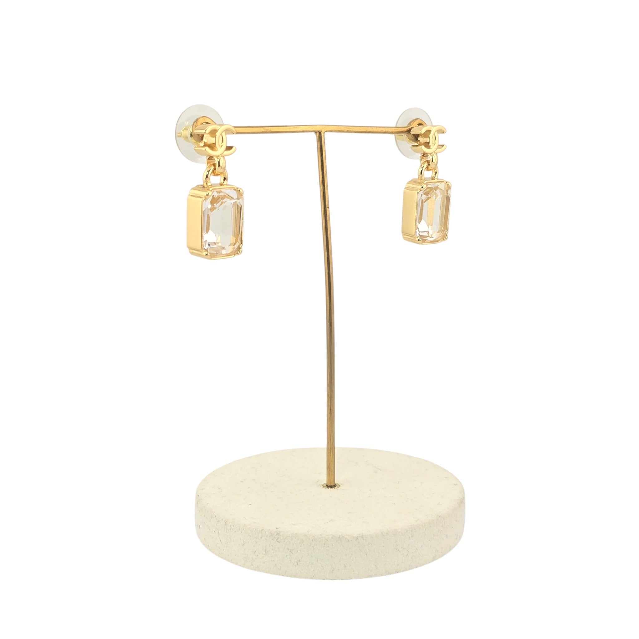 Chanel CC Crystal Drop Pendant Earrings 2026 CHANEL
