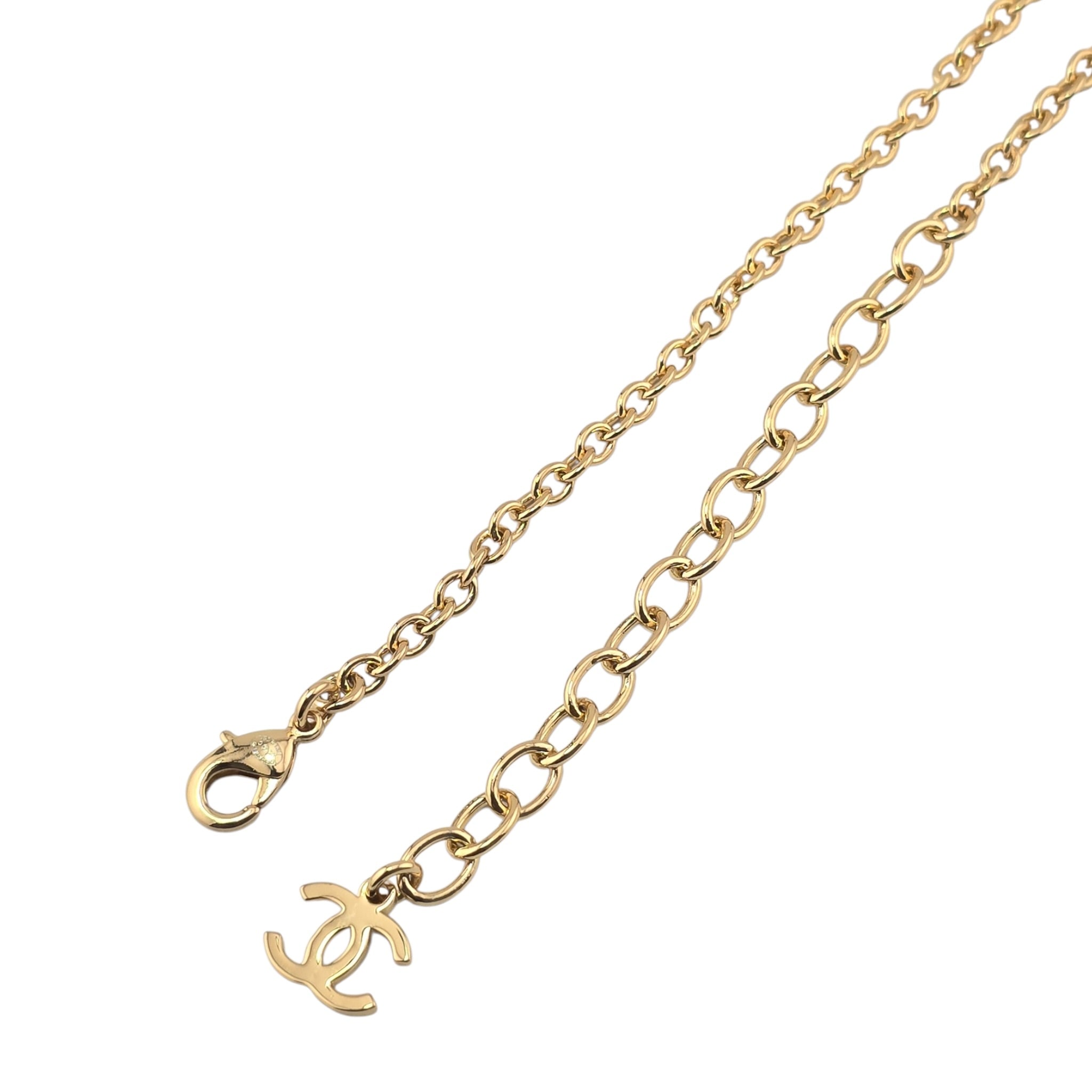 Chanel CC Gold Crystal Pendant Necklace 2026 CHANEL