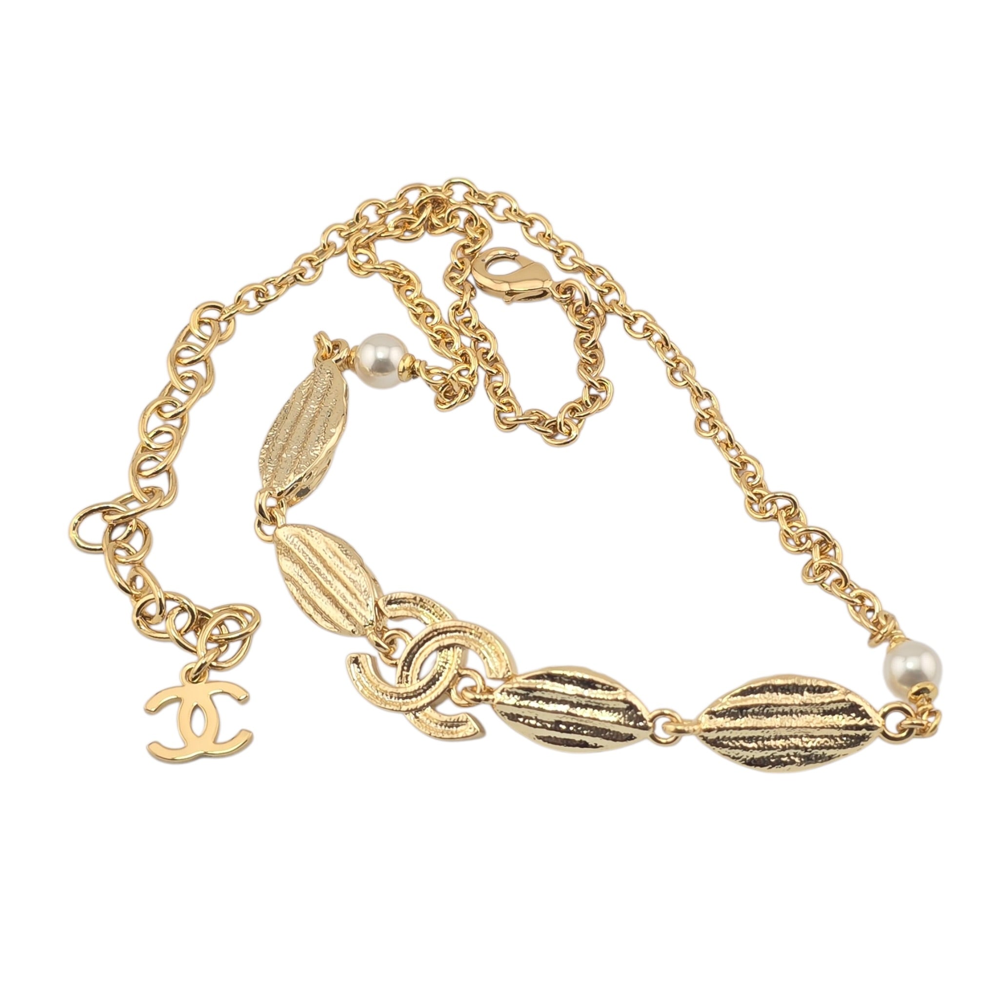 Chanel CC Gold Crystal Pendant Necklace 2026 CHANEL