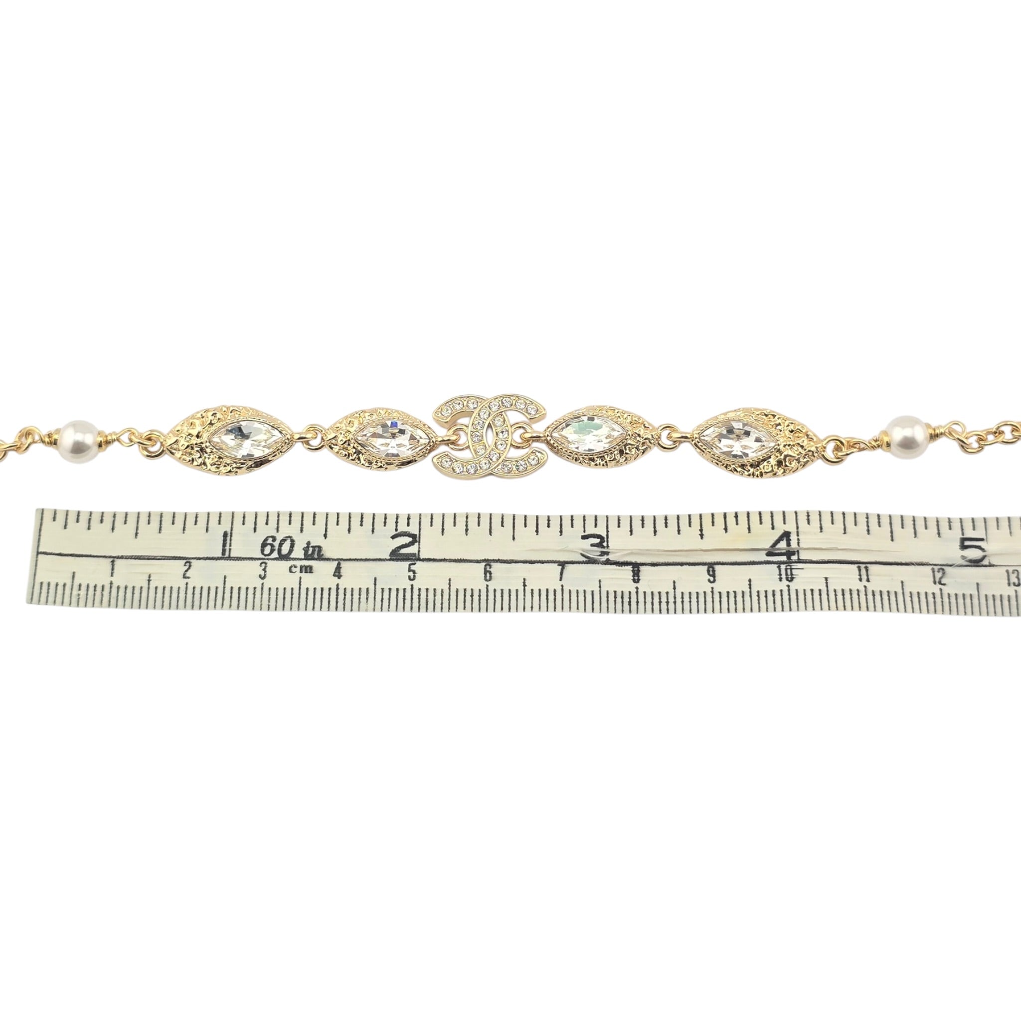 Chanel CC Gold Crystal Pendant Necklace 2026 CHANEL