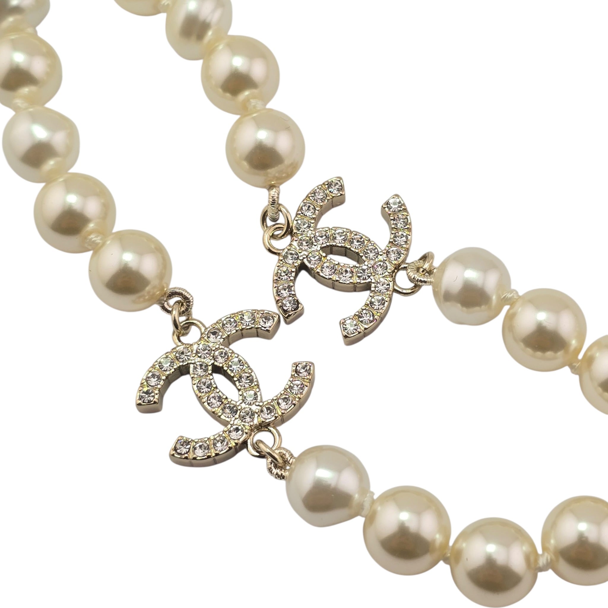 Chanel CC Long Faux Pearl Gold Necklace 2025 CHANEL