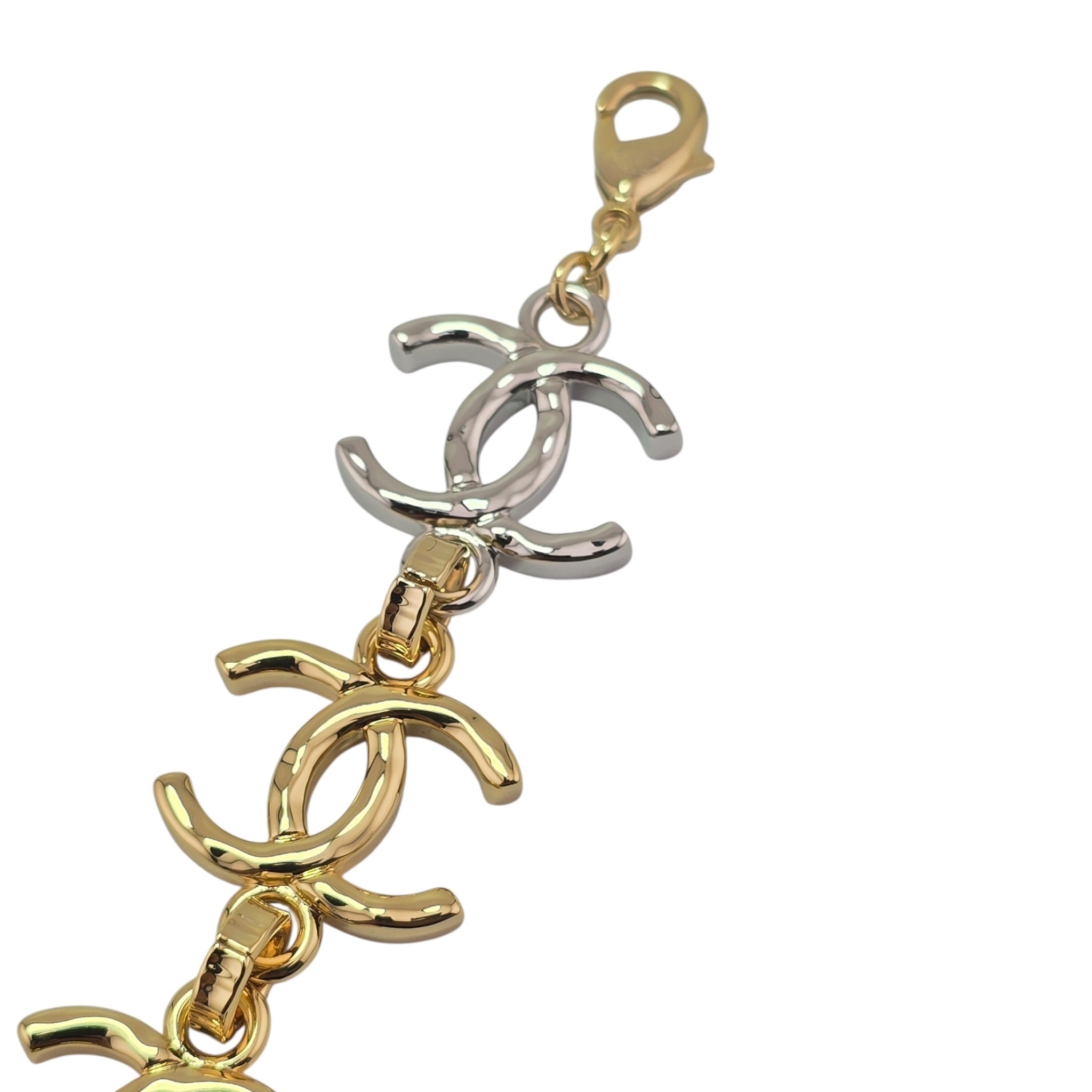 Chanel CC Gold Silver Metal Bracelet 2026 CHANEL