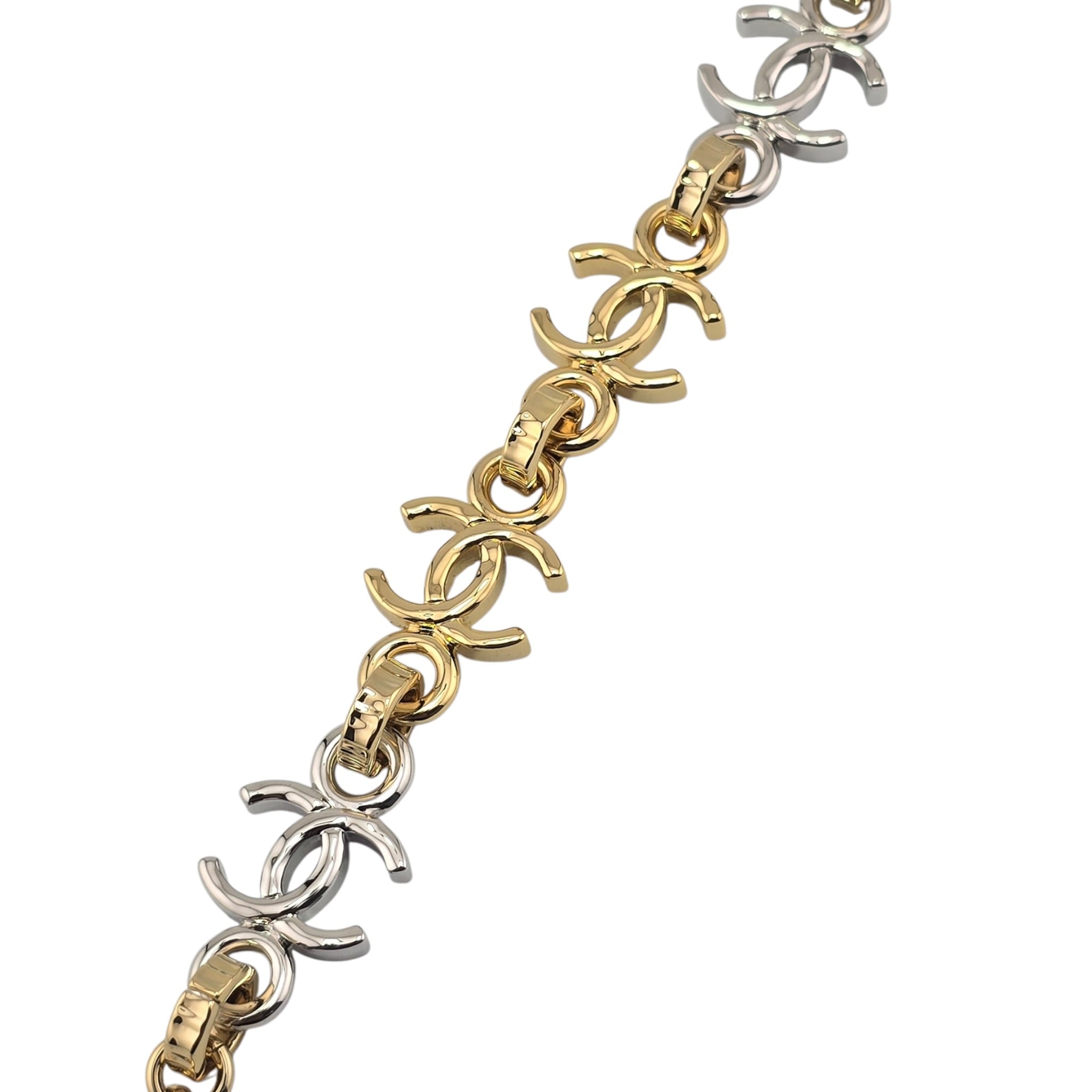 Chanel CC Silver Gold Metal Bracelet 2026 CHANEL