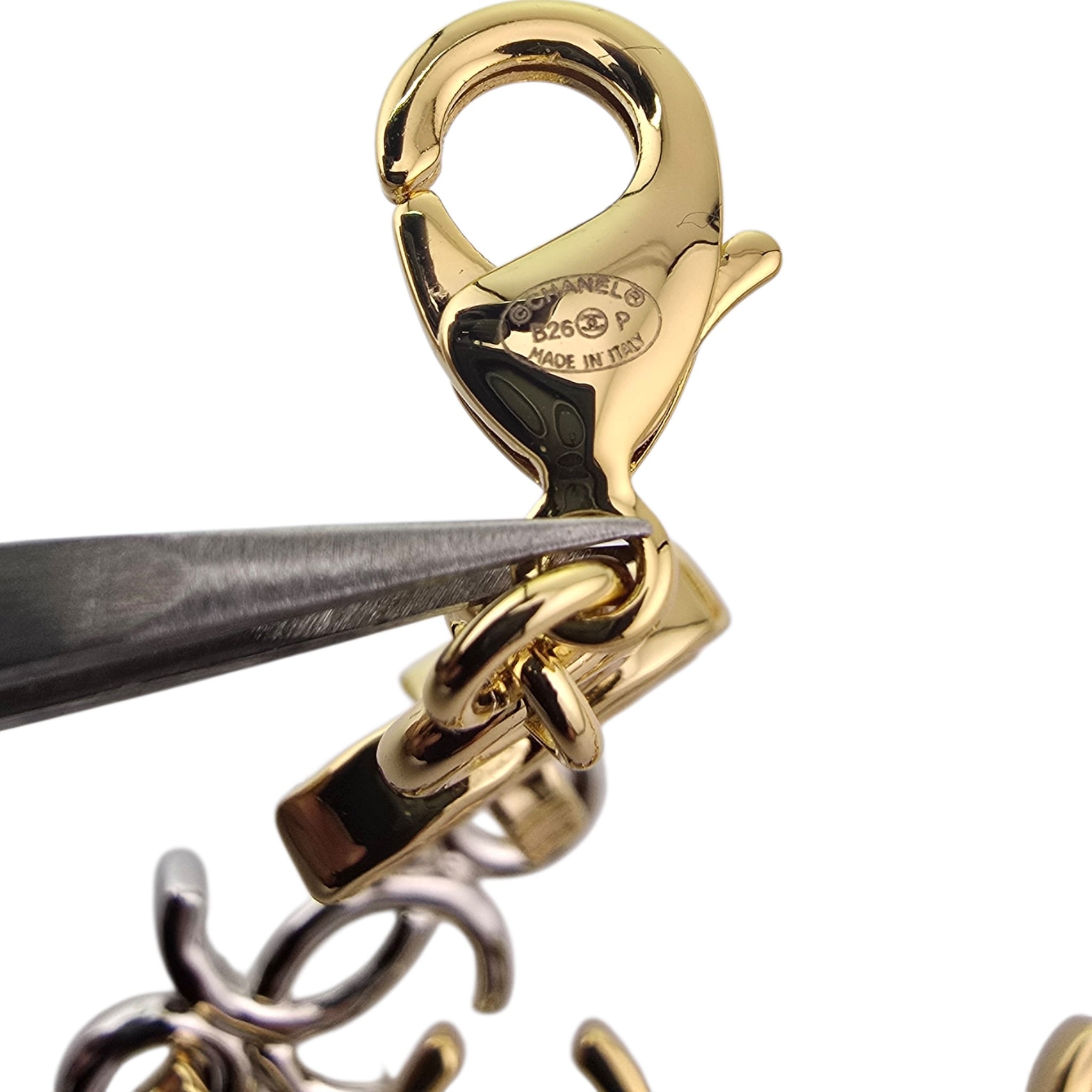 Chanel CC Silver Gold Metal Necklace 2026 CHANEL