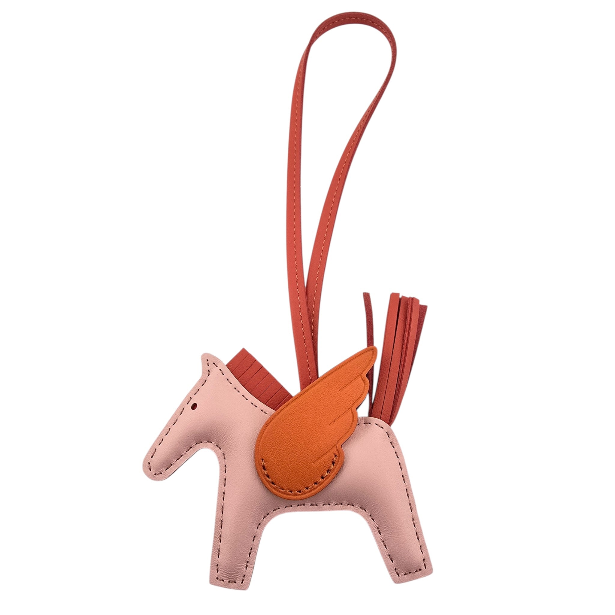 Hermès Rodeo Pegase PM Bag Charm Rose Sakura/Bougainvillea/ Orange HERMES