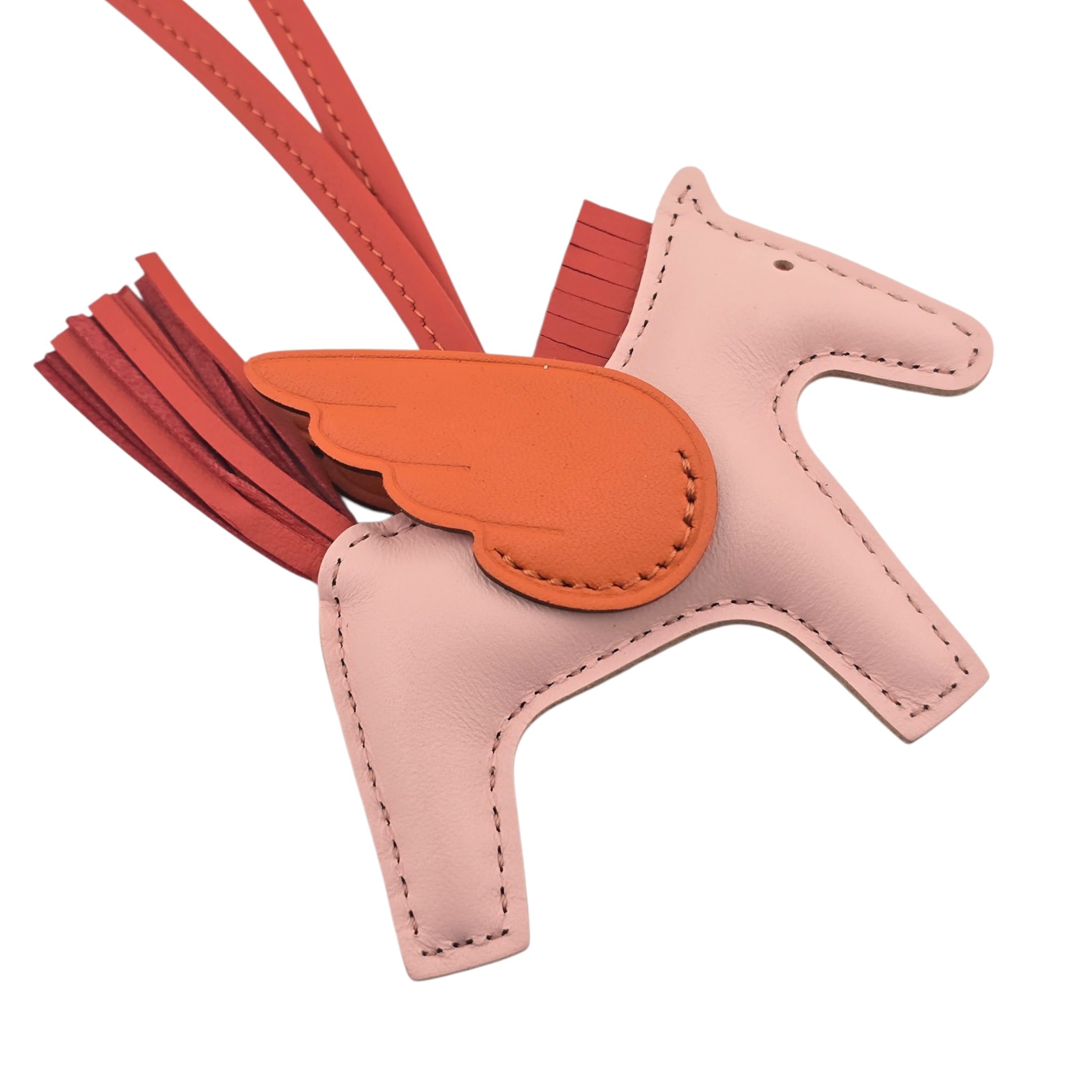 Hermès Rodeo Pegase PM Bag Charm Rose Sakura/Bougainvillea/ Orange HERMES