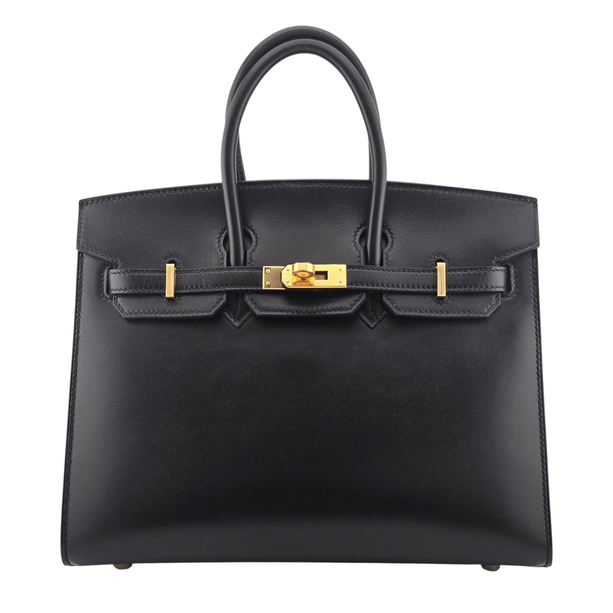 Hermès Birkin 25 Noir Box Leather Gold Hardware HERMES