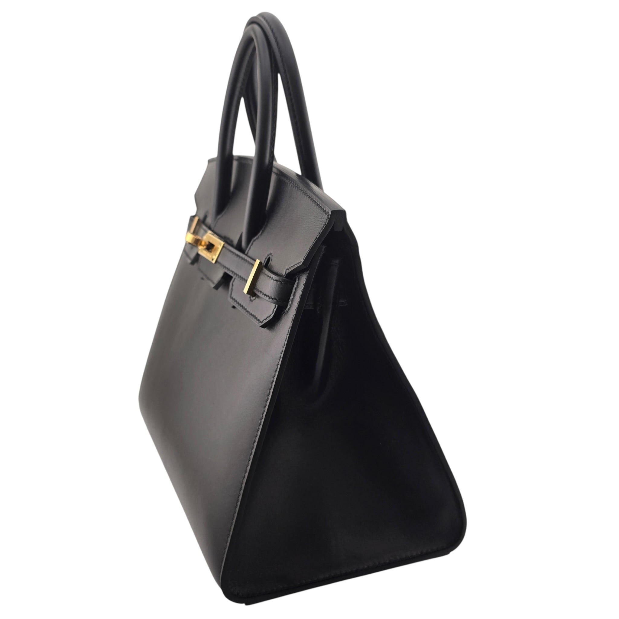 Hermès Birkin 25 Noir Box Leather Gold Hardware HERMES