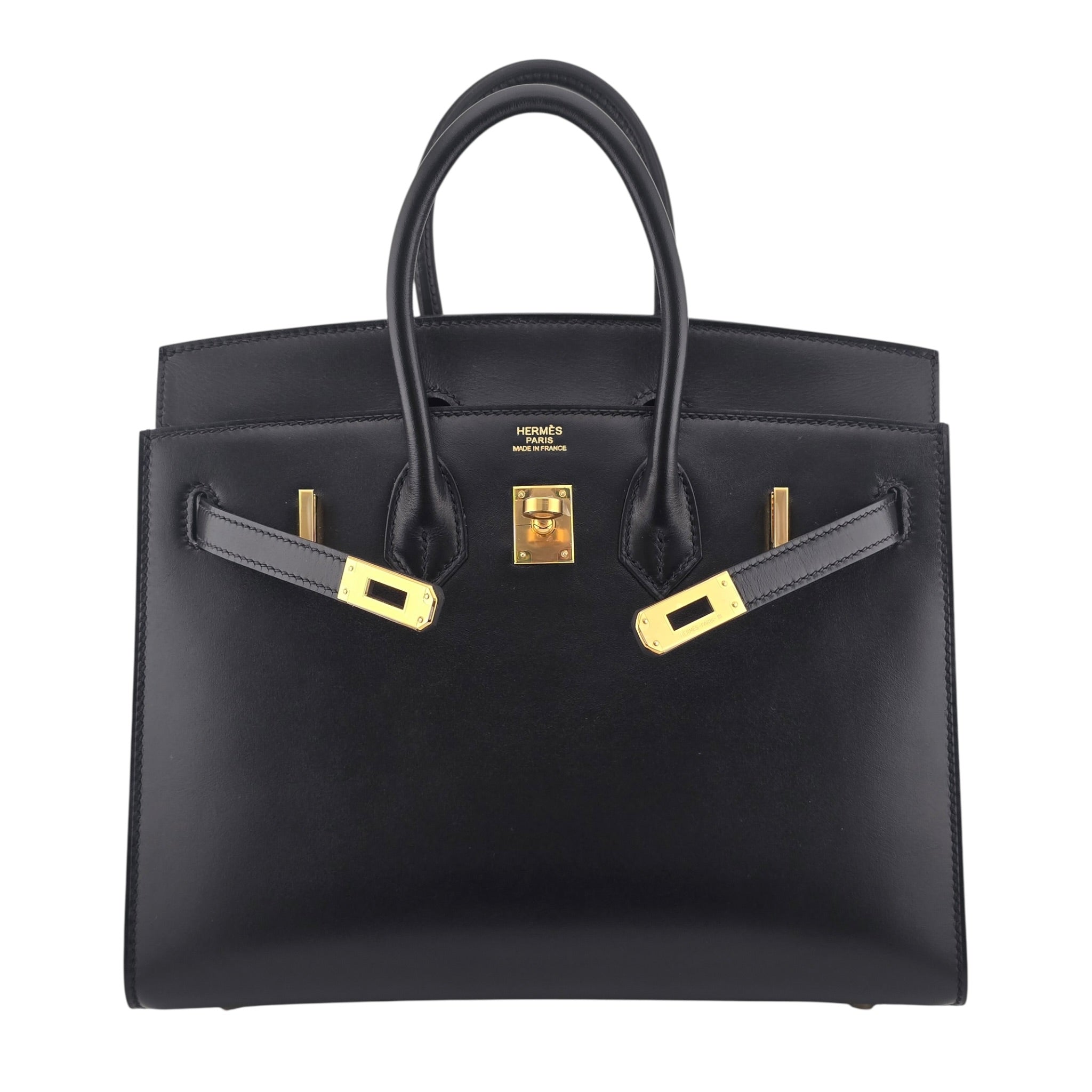 Hermès Birkin 25 Noir Box Leather Gold Hardware HERMES