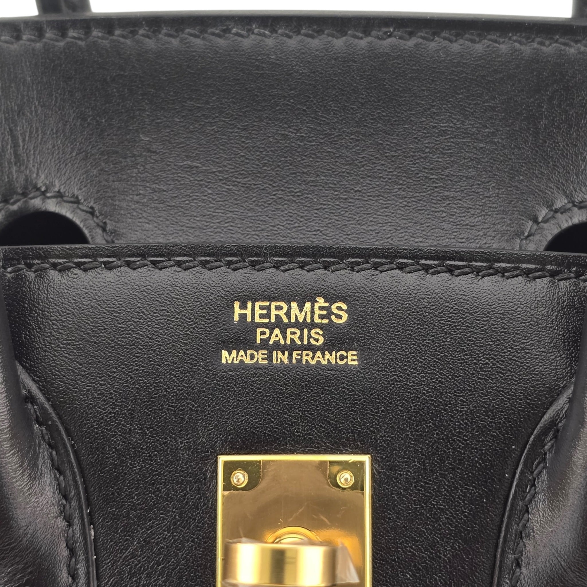 Hermès Birkin 25 Noir Box Leather Gold Hardware HERMES