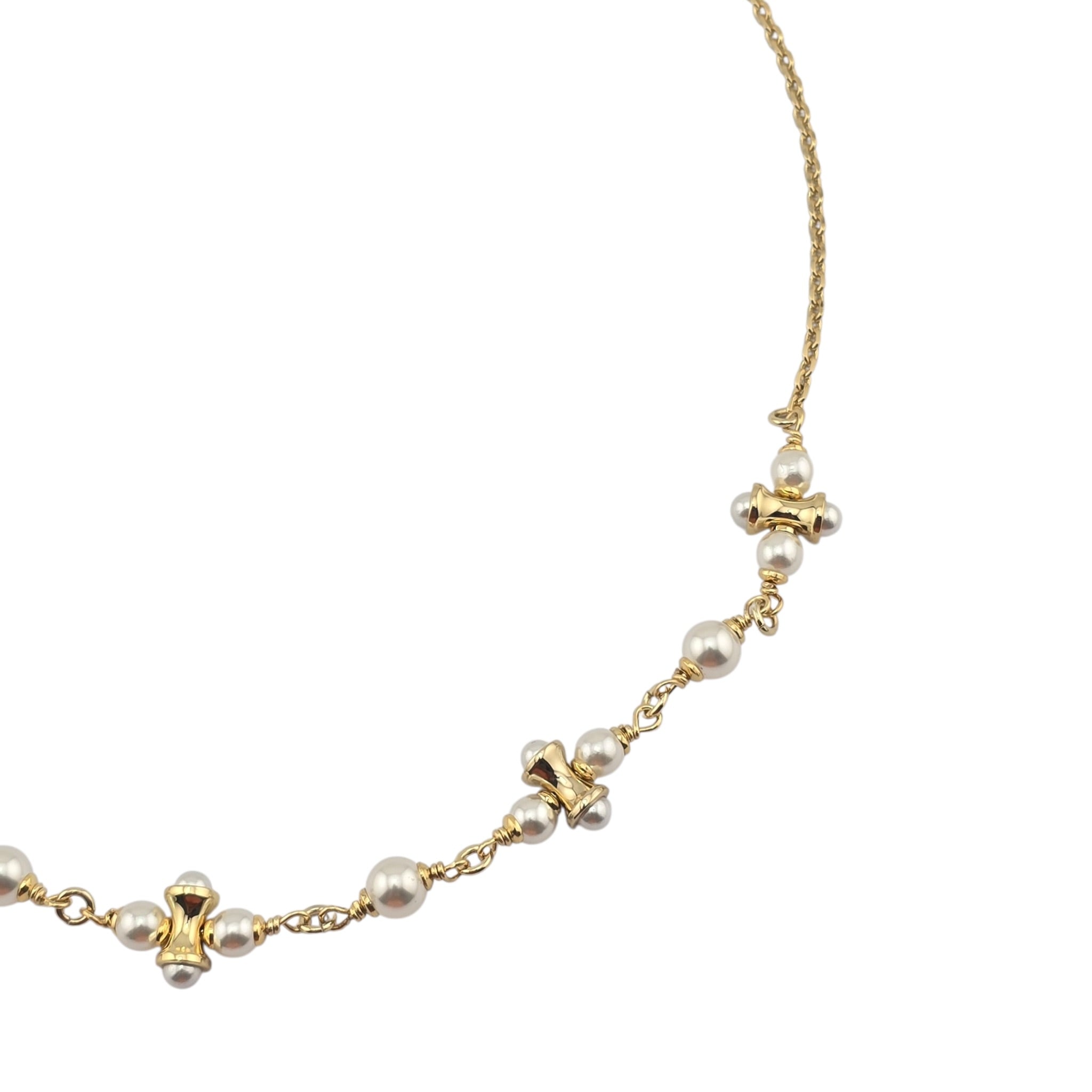 Chanel CC Faux Pearl Gold Pendant Necklace 2026 CHANEL