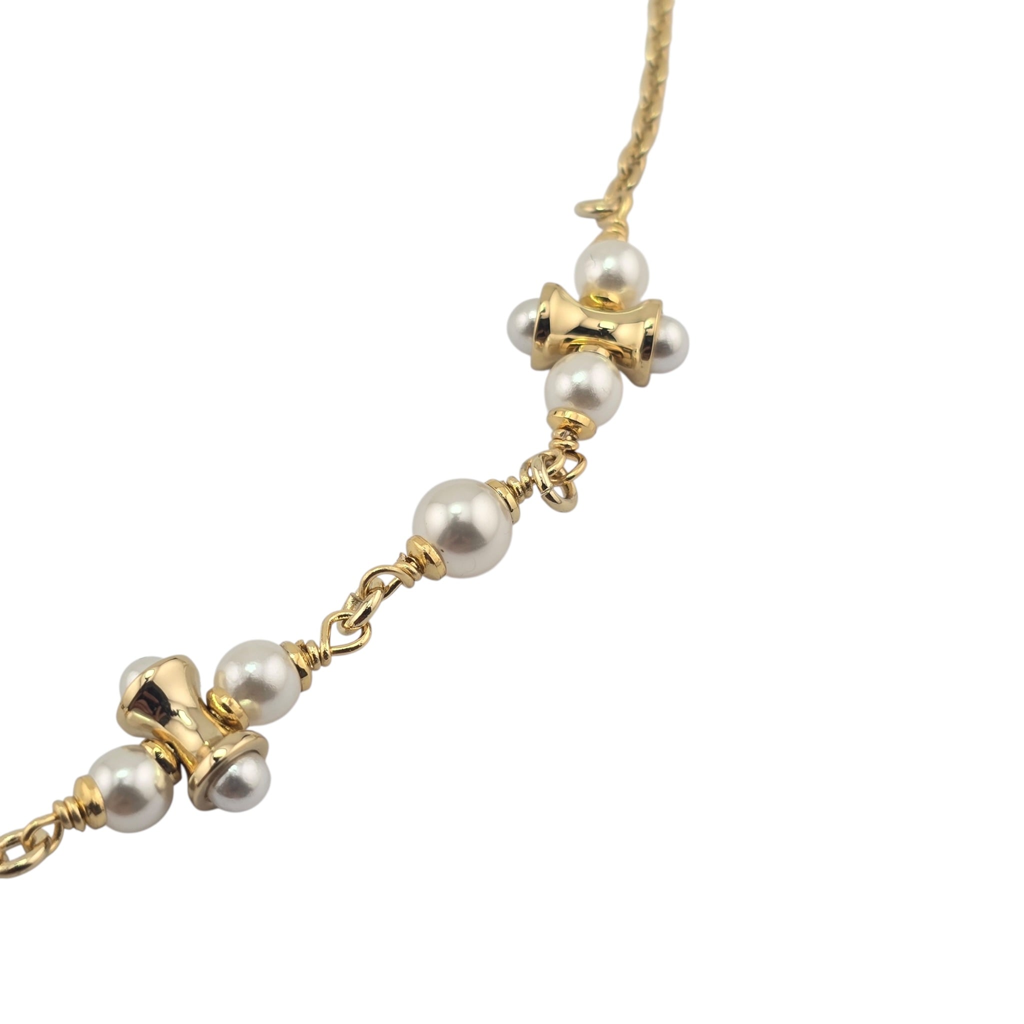 Chanel CC Faux Pearl Gold Pendant Necklace 2026 CHANEL