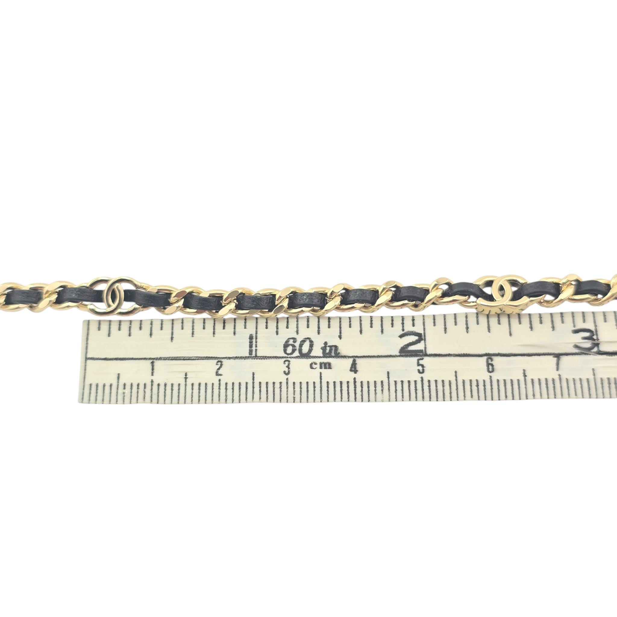 Chanel CC Lambskin Choker Black Gold Necklace 2026 CHANEL