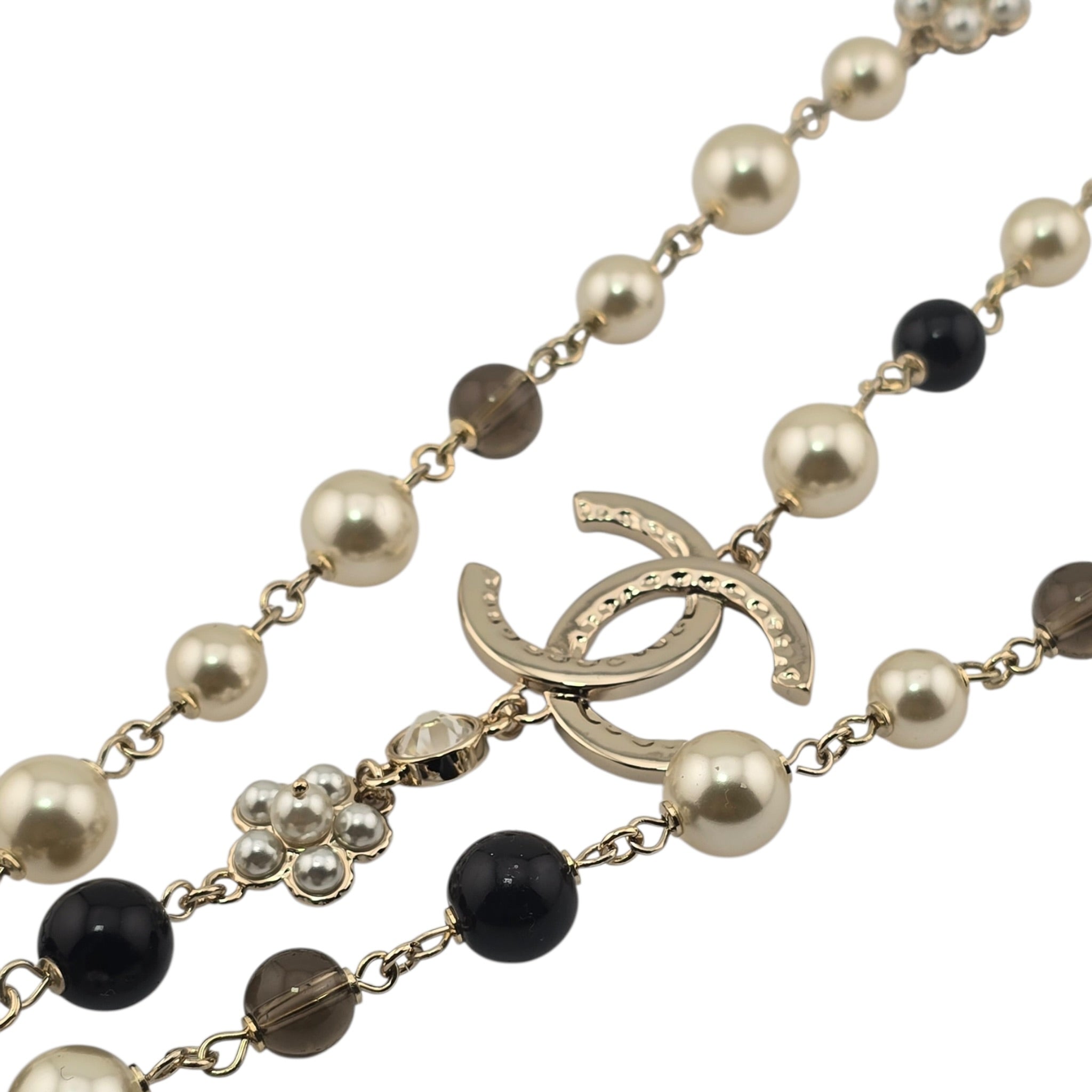 Chanel CC Sautoir Baroque Pearl Camellia Necklace 2024 CHANEL