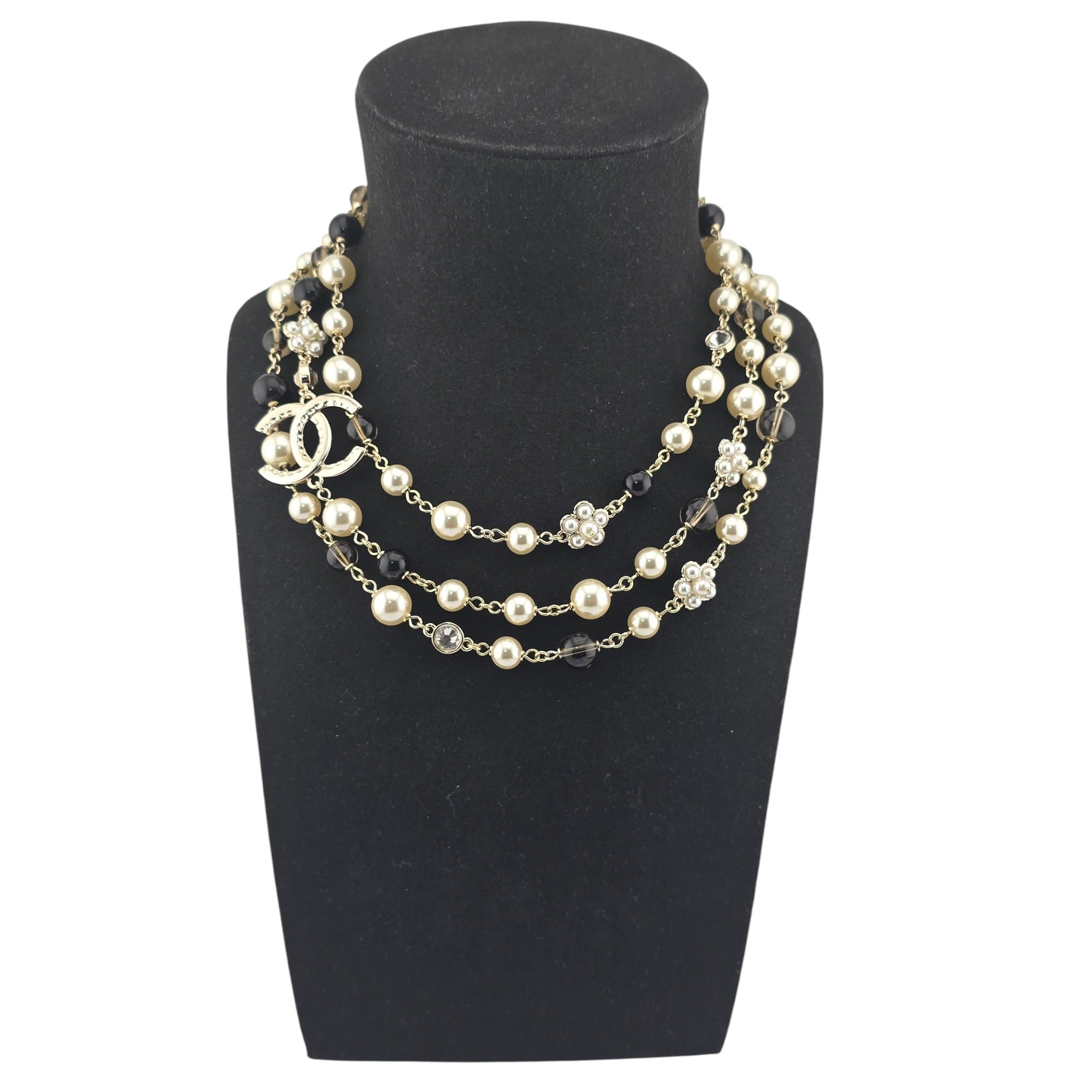 Chanel CC Sautoir Baroque Pearl Camellia Necklace 2024 CHANEL
