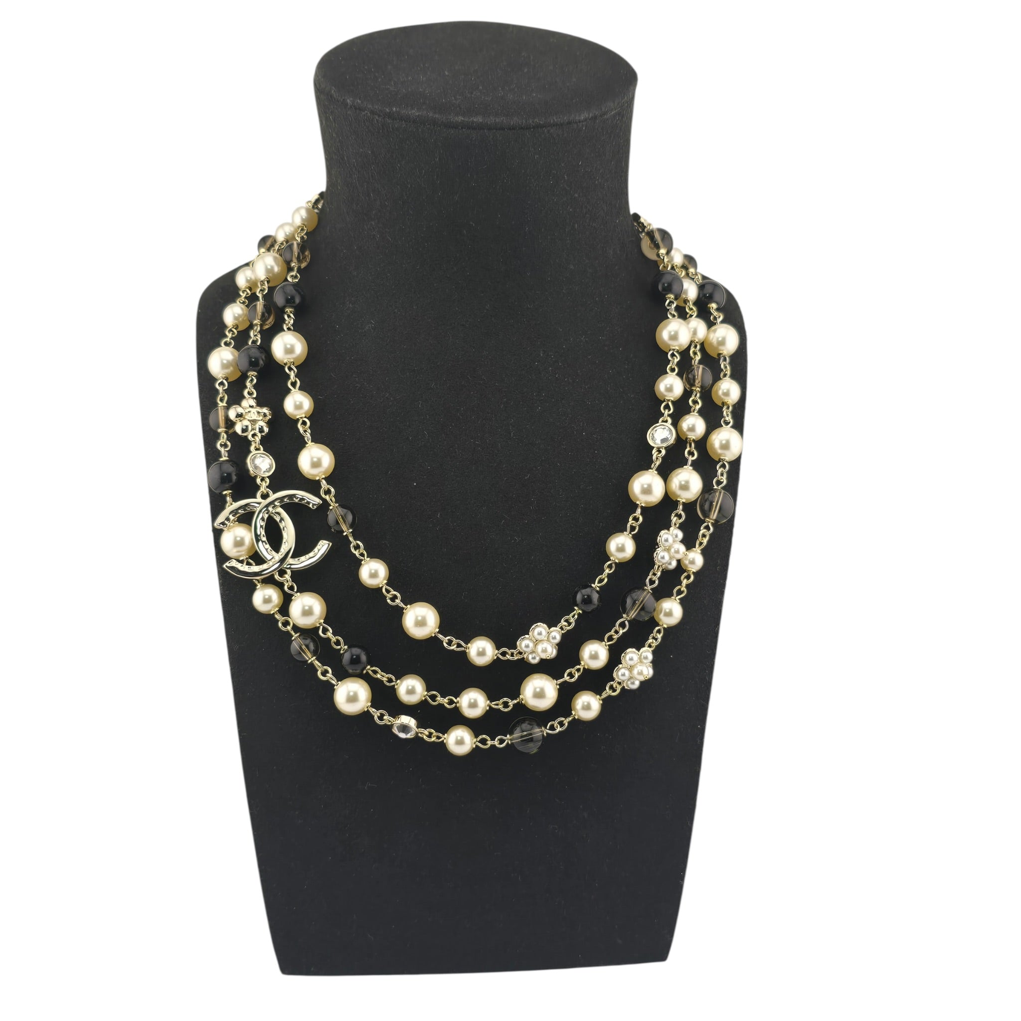 Chanel CC Sautoir Baroque Pearl Camellia Necklace 2024 CHANEL