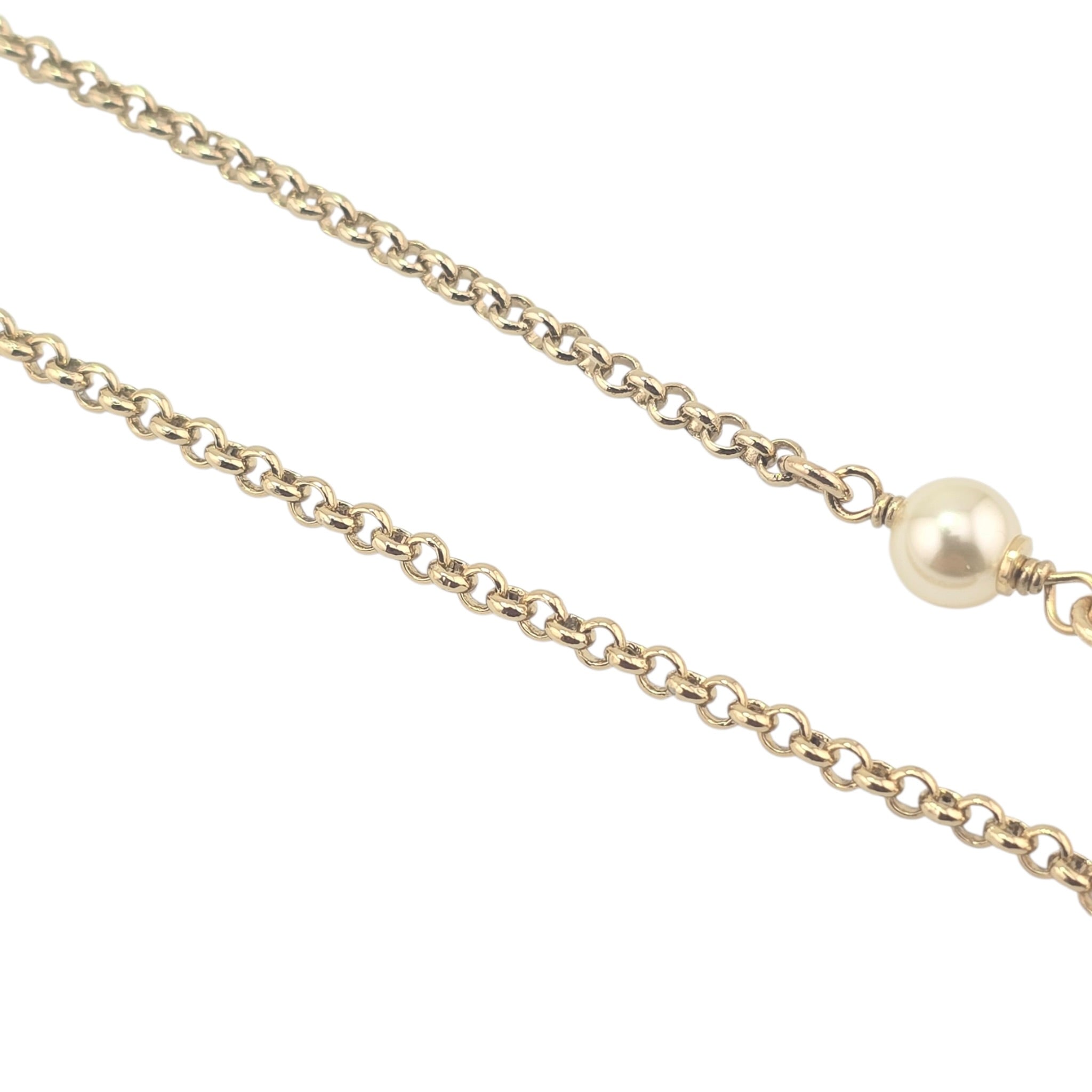 Chanel CC Faux Pearl Crystal Star Camellia Long Necklace 2025 CHANEL