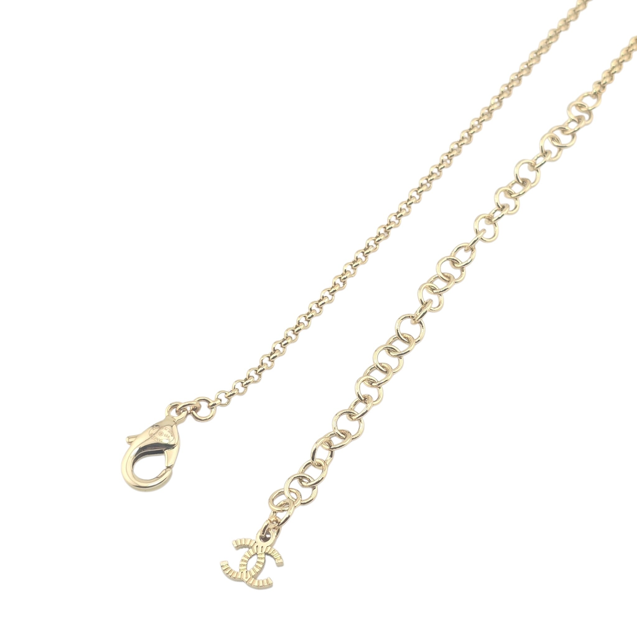 Chanel CC Faux Pearl Crystal Star Camellia Long Necklace 2025 CHANEL