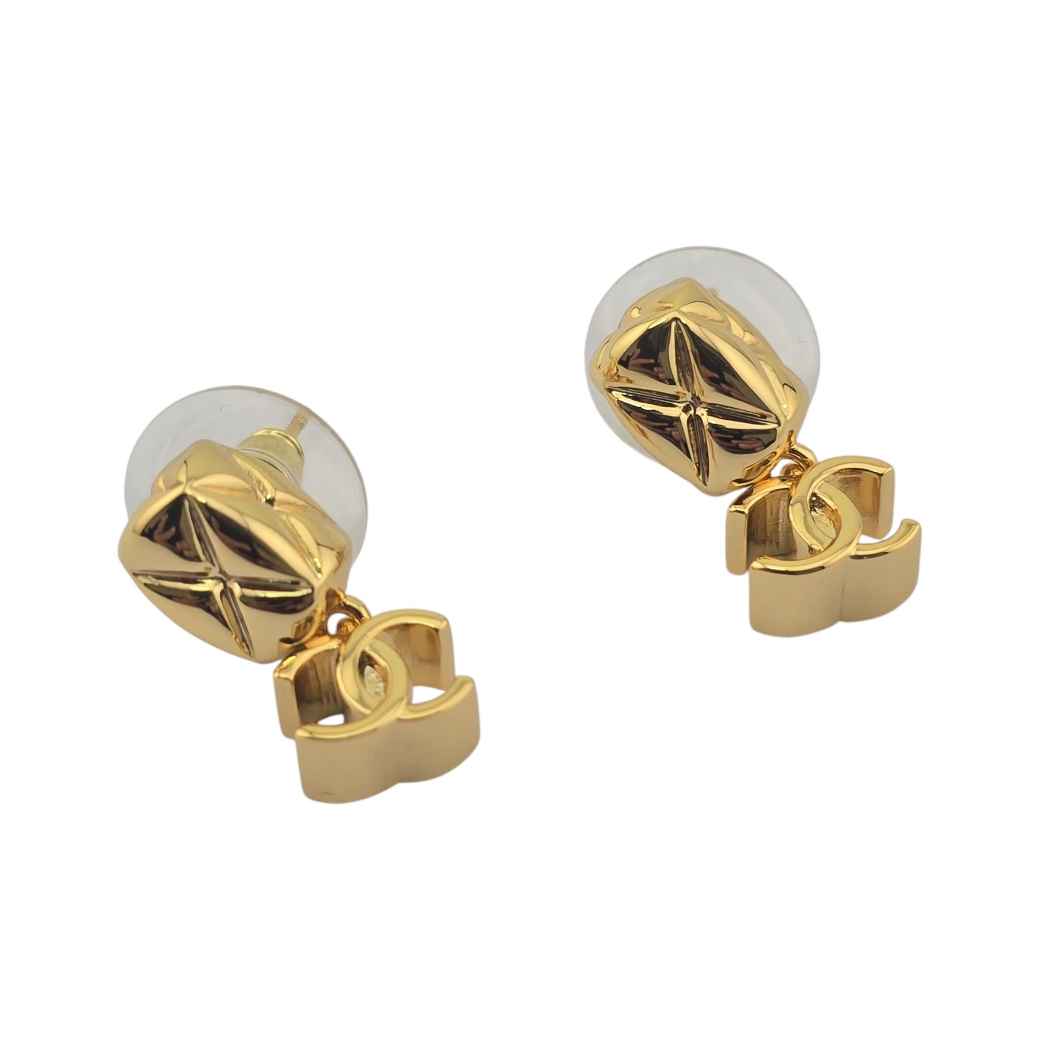 Chanel CC Gold Drop Earrings 2026 CHANEL