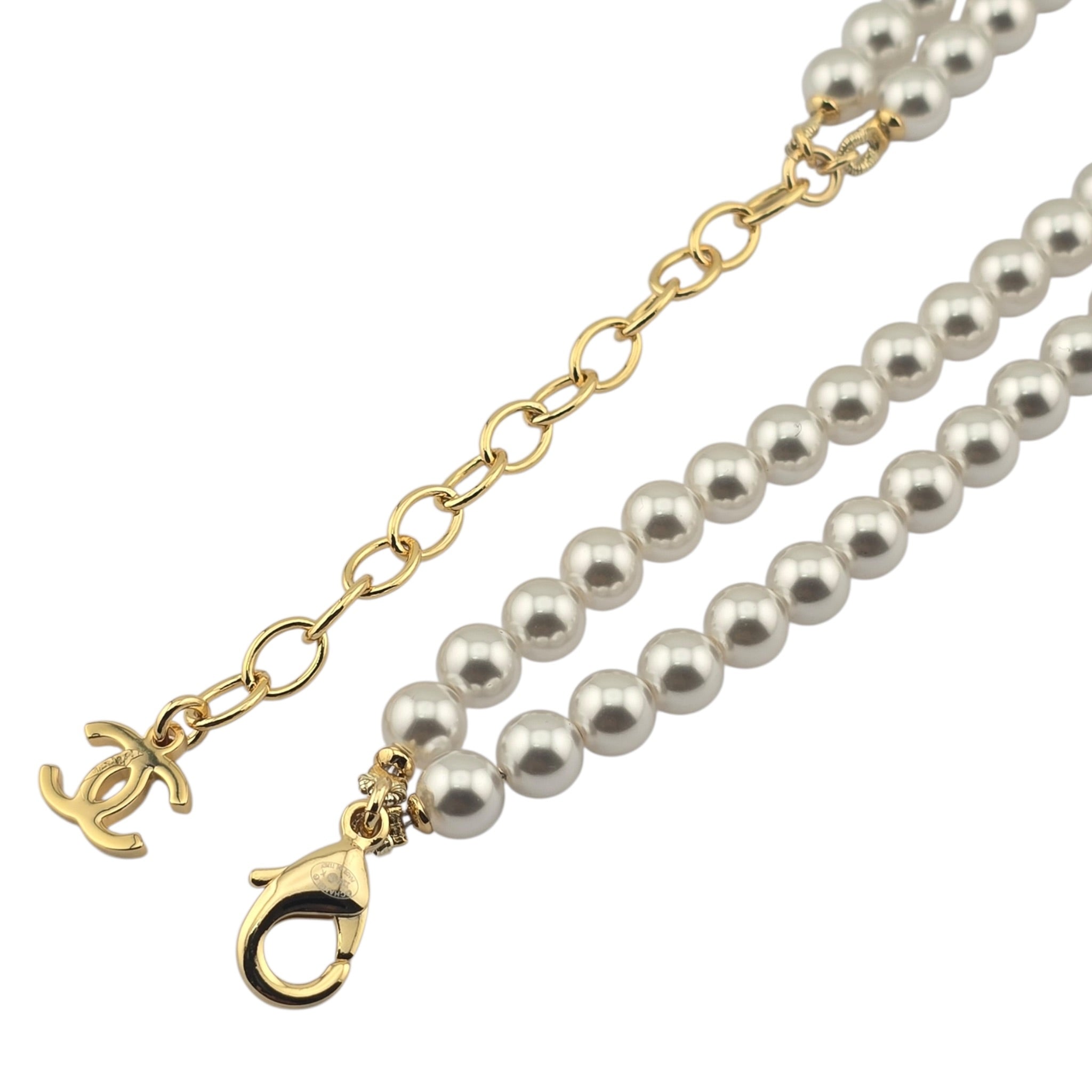 Chanel CC Gold Pencil Pendant Long Faux Pearl Necklace 2025 CHANEL