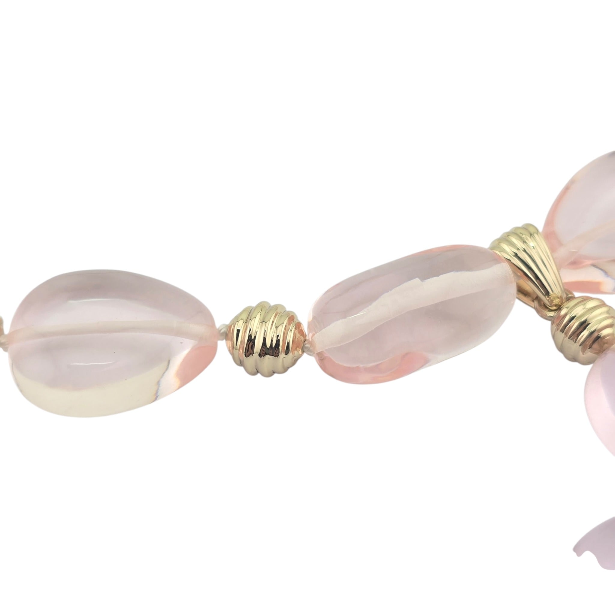 Chanel CC Pink Resin Gold Necklace 2025 CHANEL