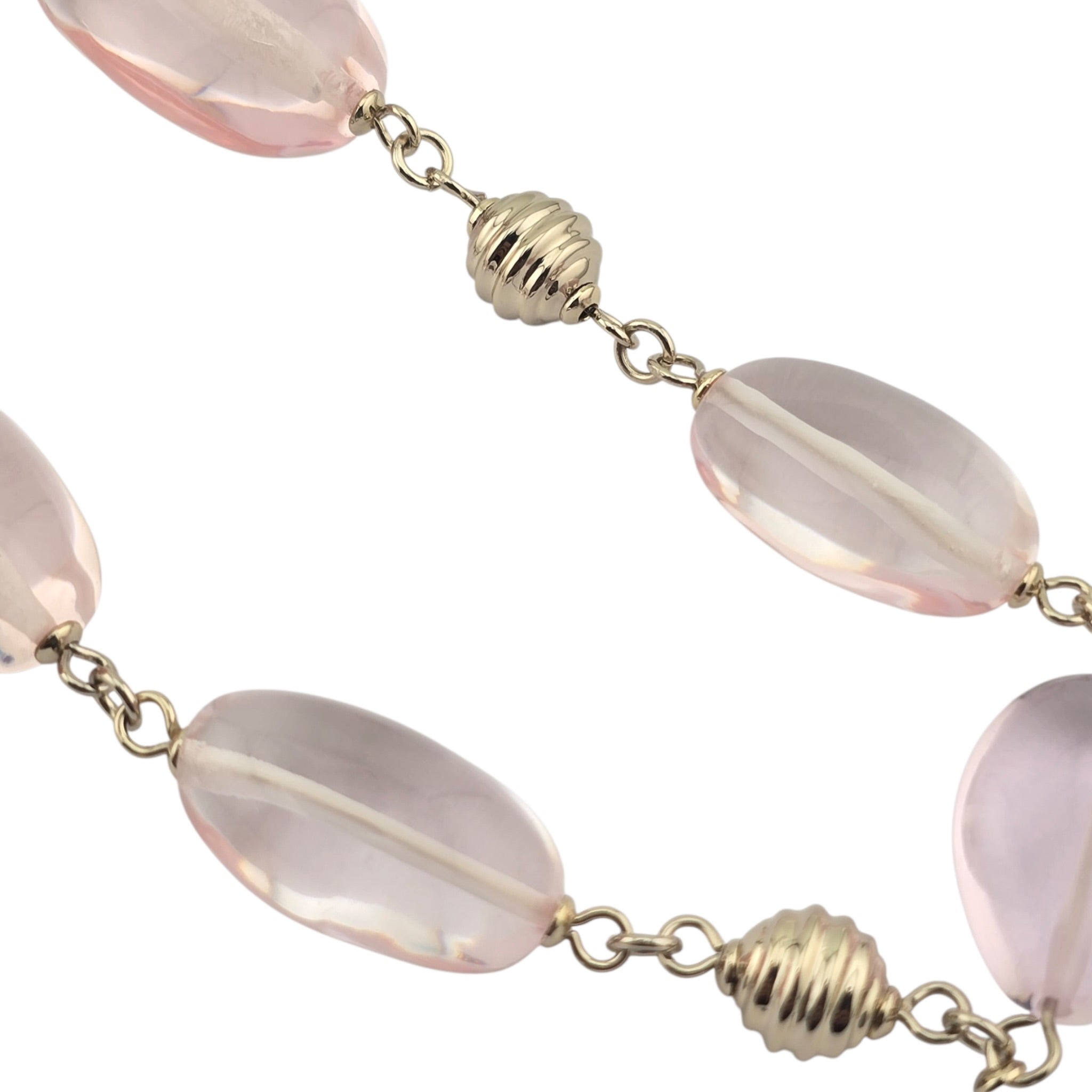 Chanel CC Pink Resin Bead Gold Long Necklace 2026 CHANEL