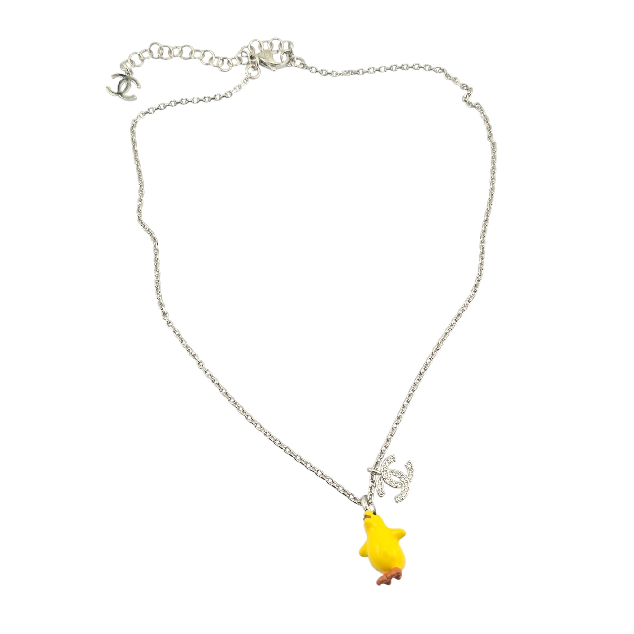 Chanel CC Metal Resin Strass Crystal Baby Chick Necklace 2026 CHANEL