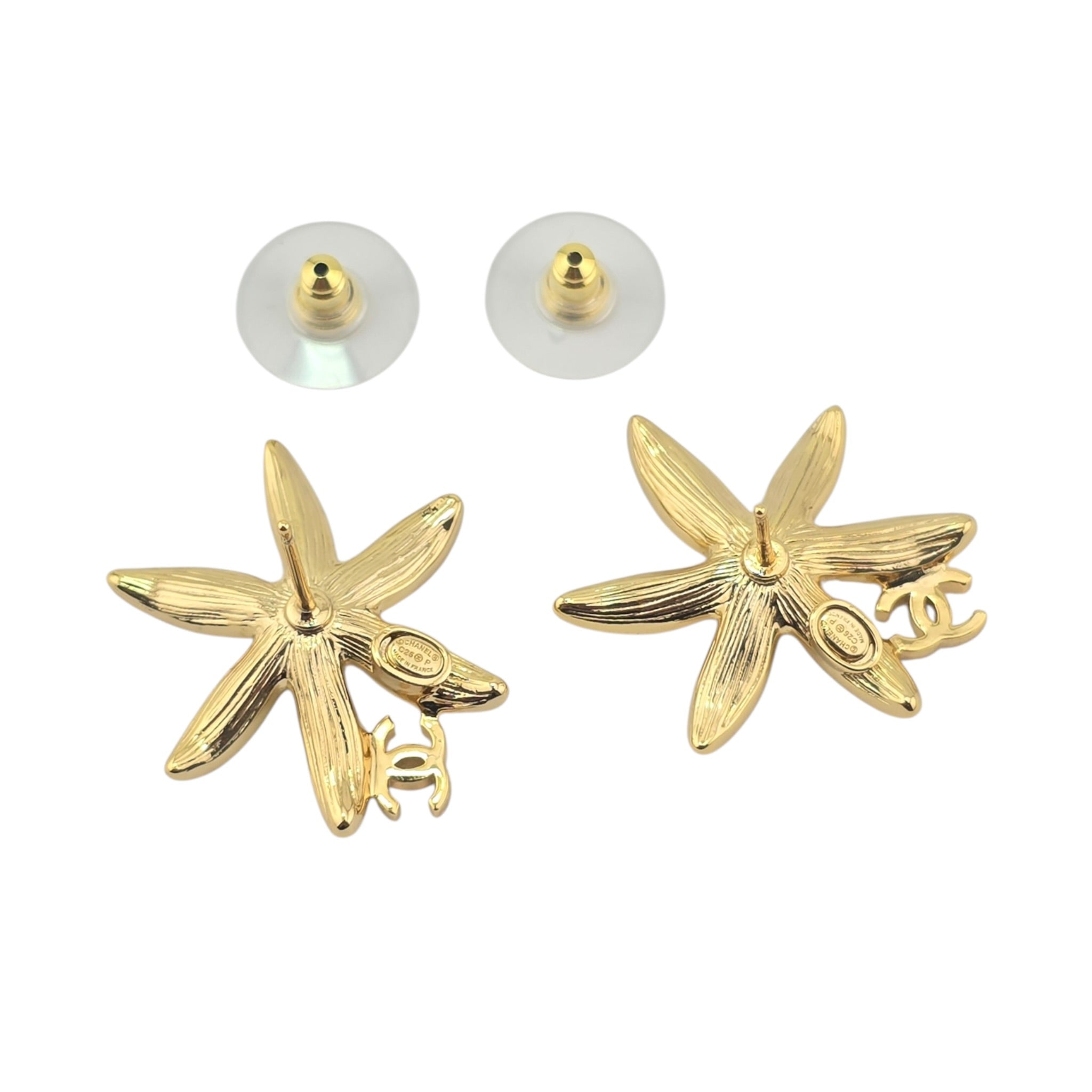 Chanel CC Yellow Stud Floral Earrings 2026 CHANEL