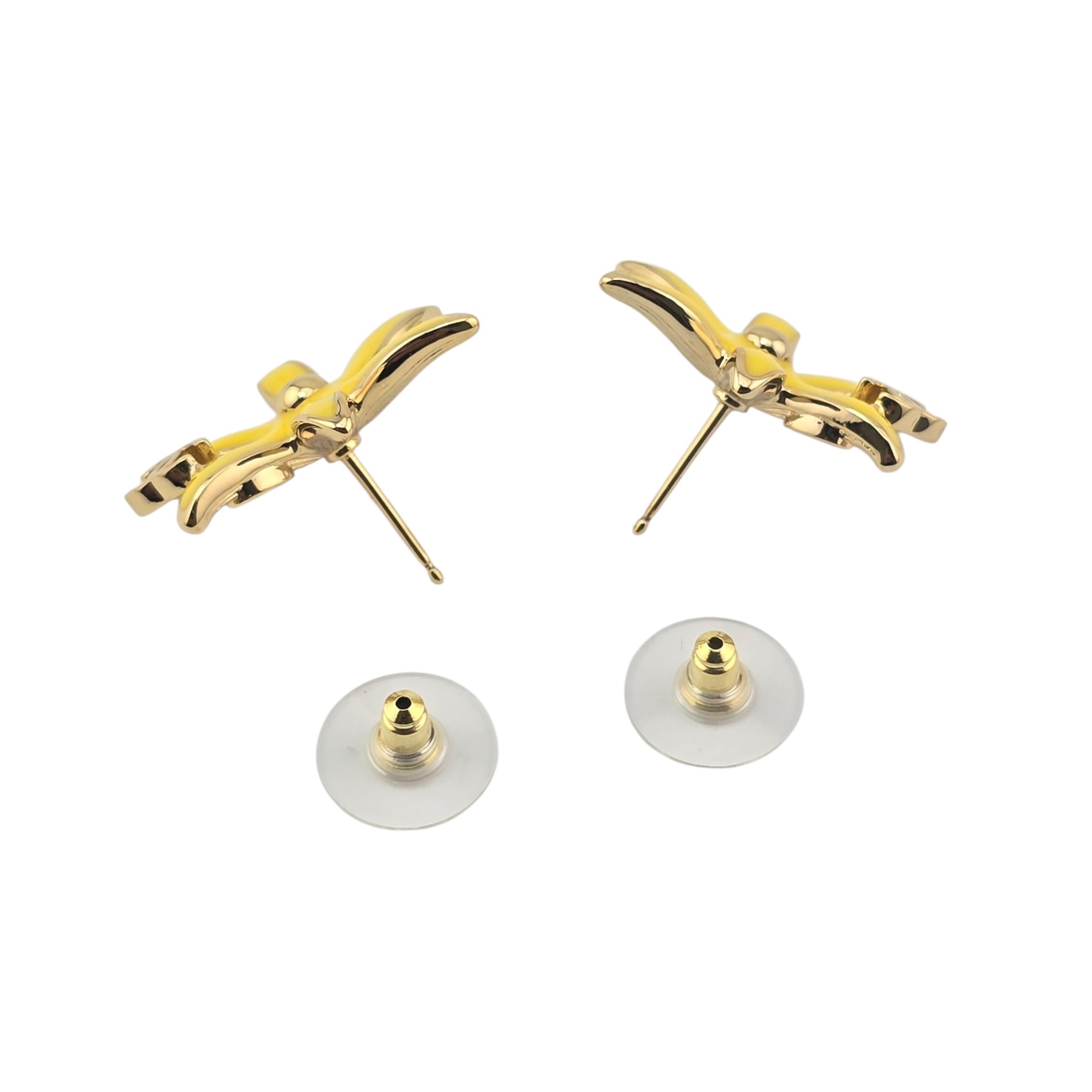 Chanel CC Yellow Stud Floral Earrings 2026 CHANEL
