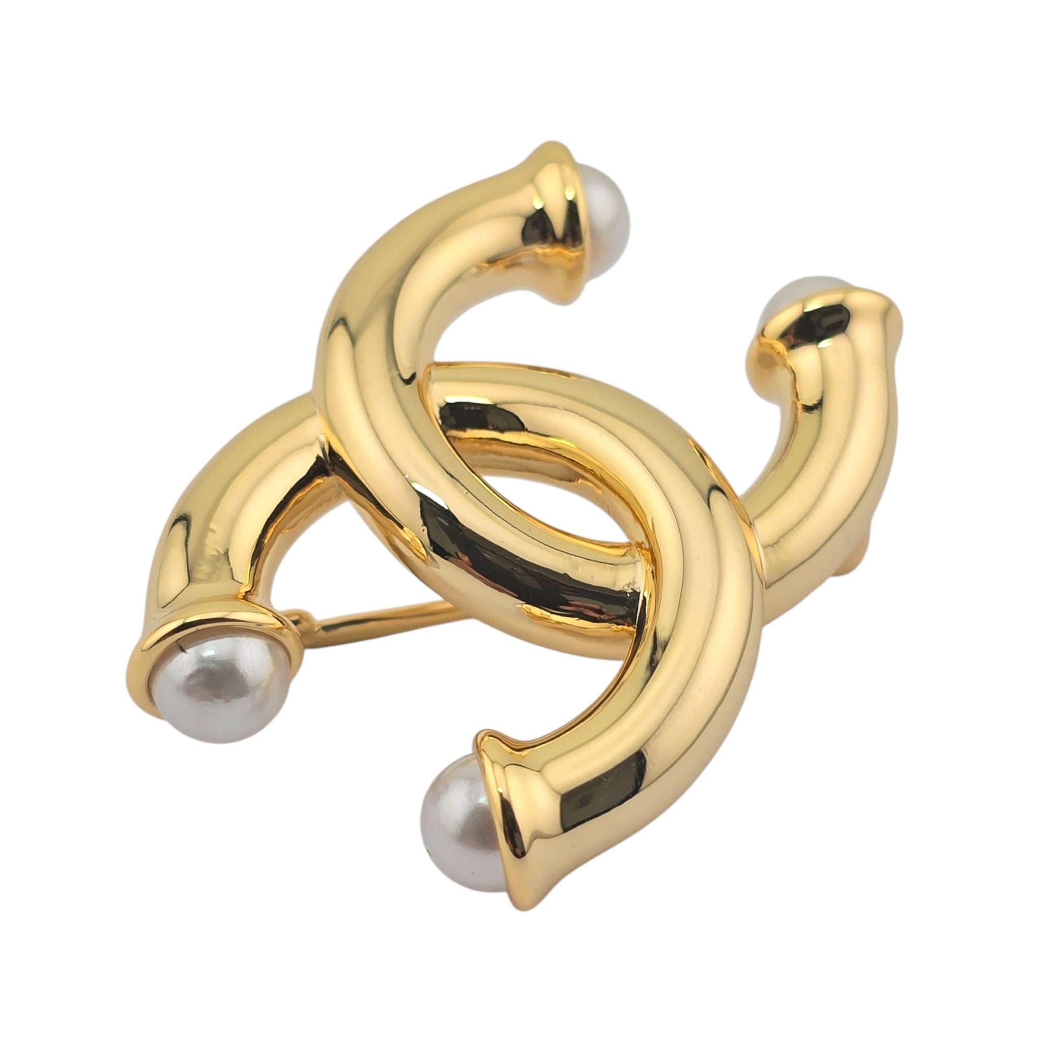 Chanel CC Gold Faux Pearls Brooch 2026 CHANEL