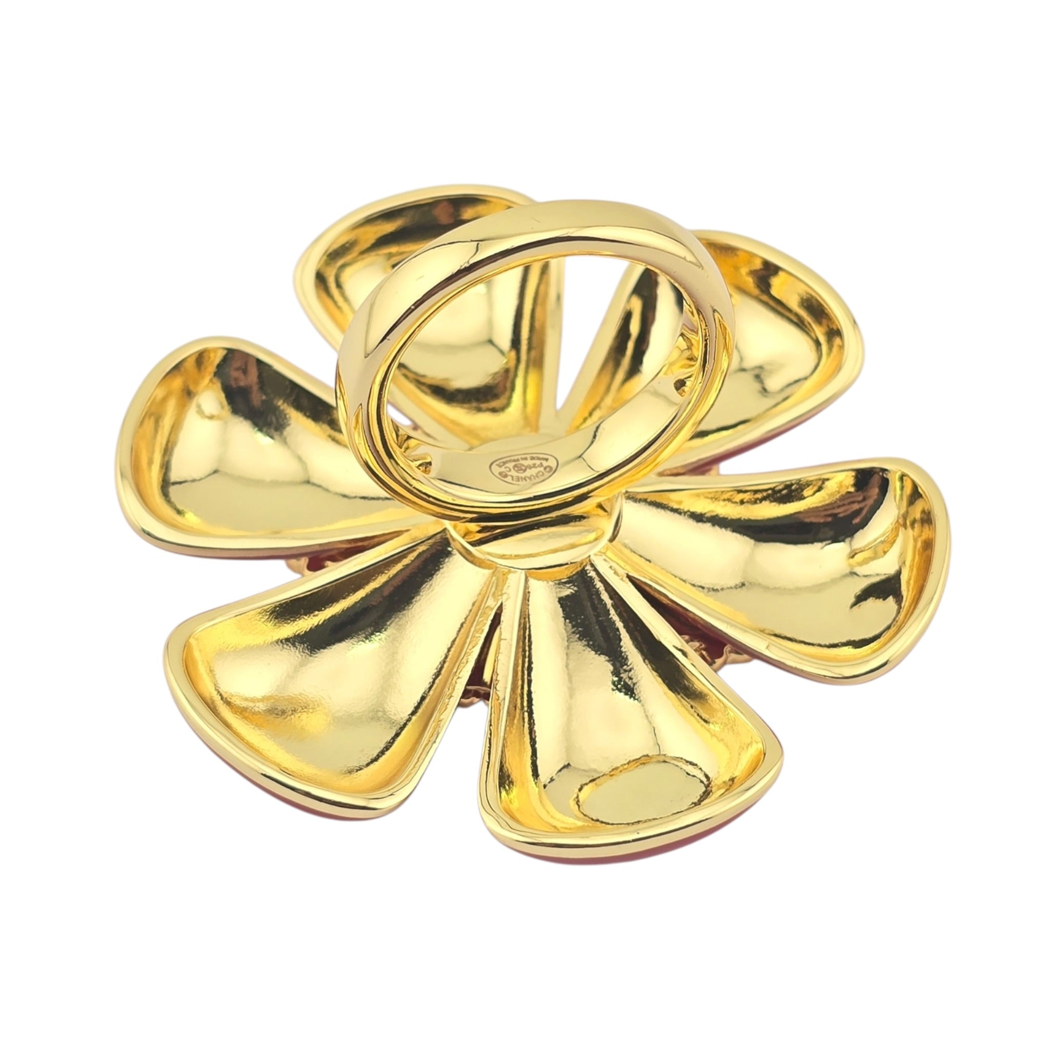 Chanel CC Red Camellia Ring 26SS CHANEL