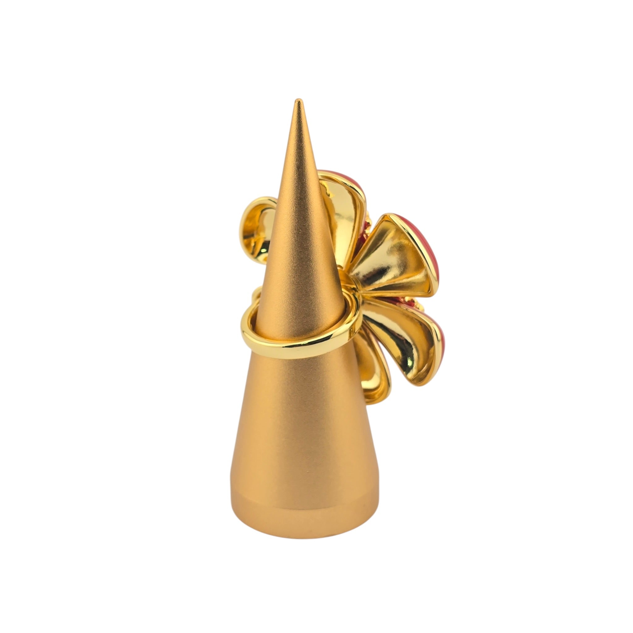 Chanel CC Red Camellia Ring 26SS CHANEL