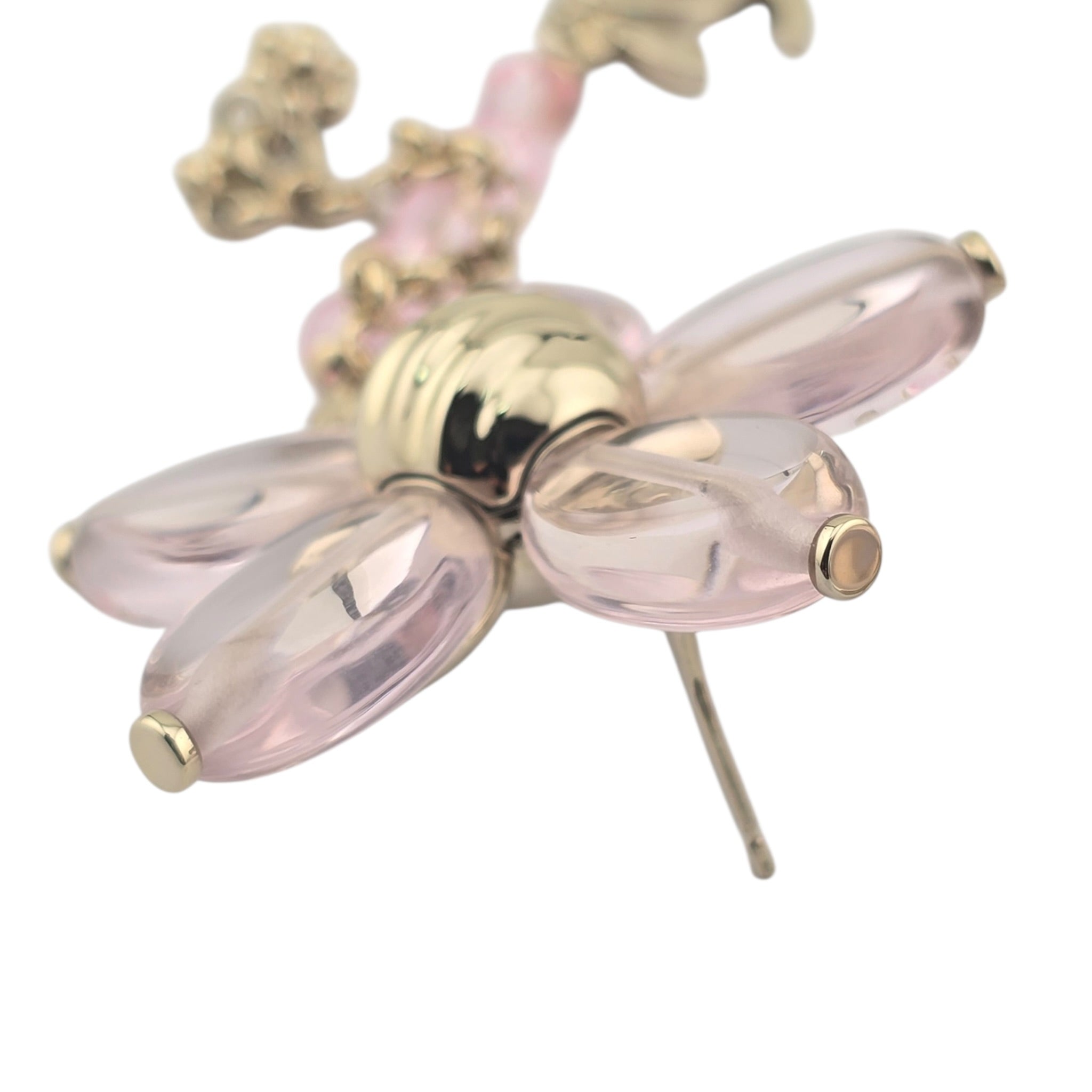 Chanel CC Pink Resin Floral Earrings 2026 CHANEL
