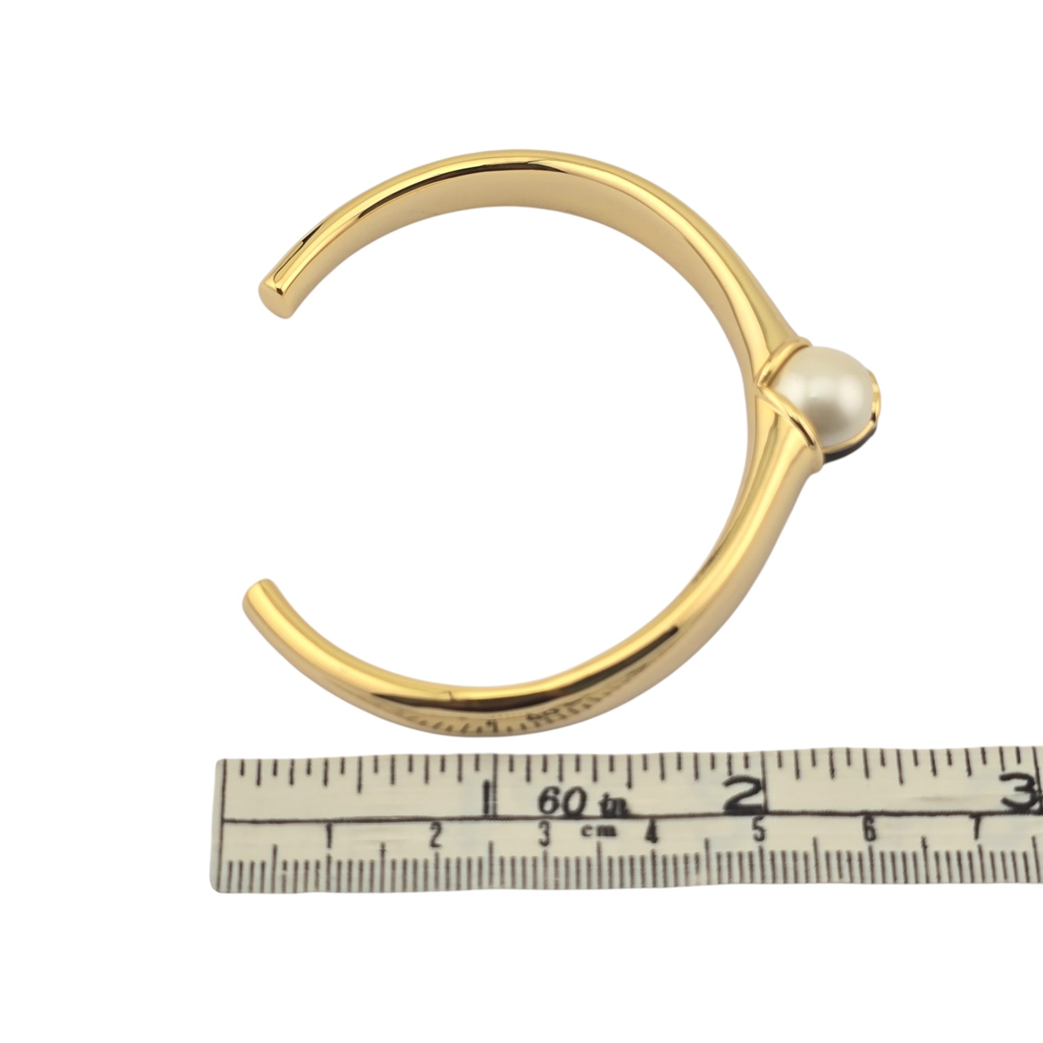 Chanel CC Gold Pearl Bangle 2024 CHANEL