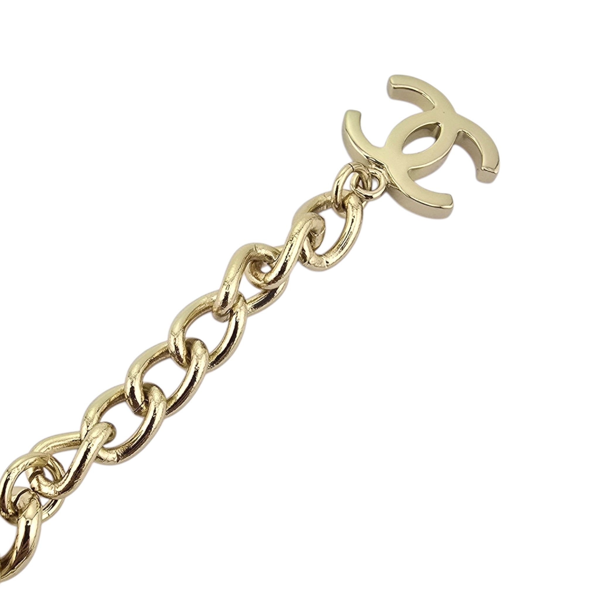 Chanel Metal Enamel Cha-Nel Logo Bracelet 2022 CHANEL