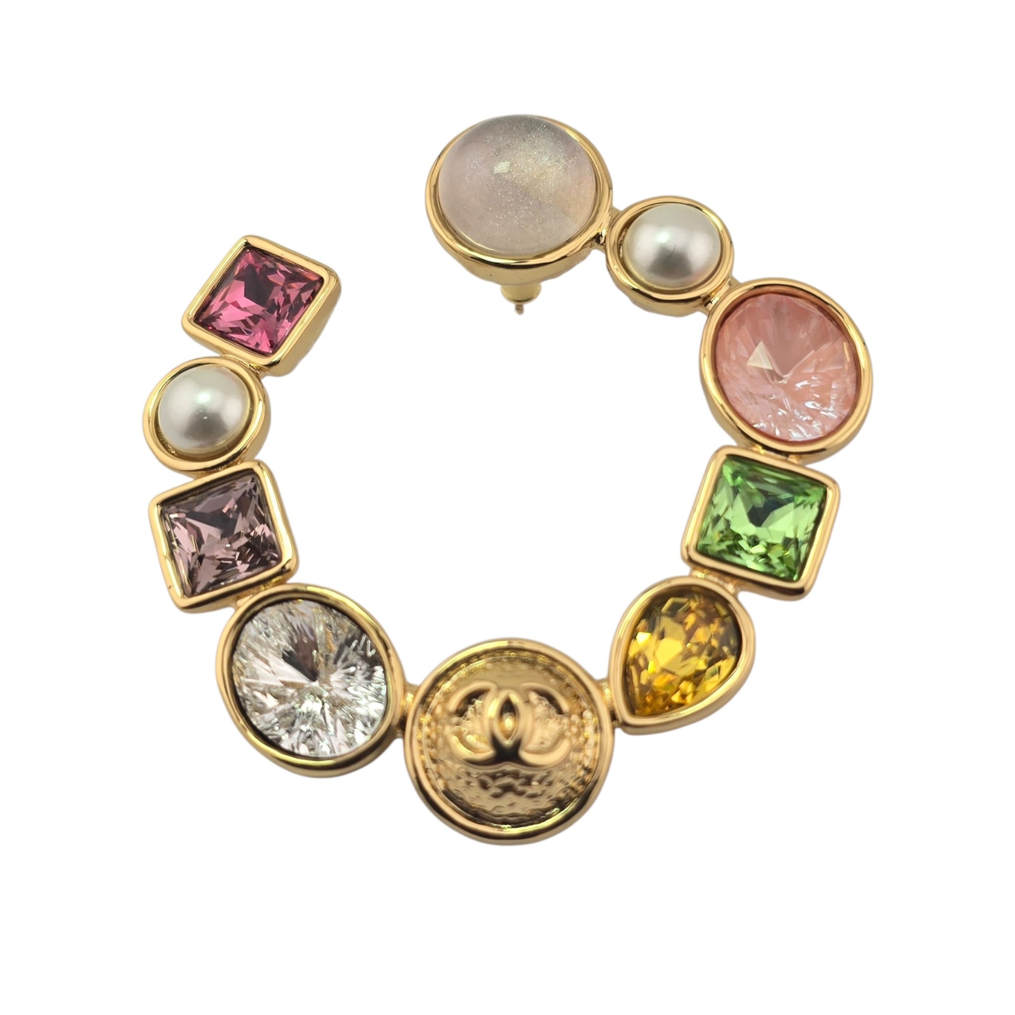 Chanel CC Gold Hoop Multicoloured Earrings 2026 CHANEL