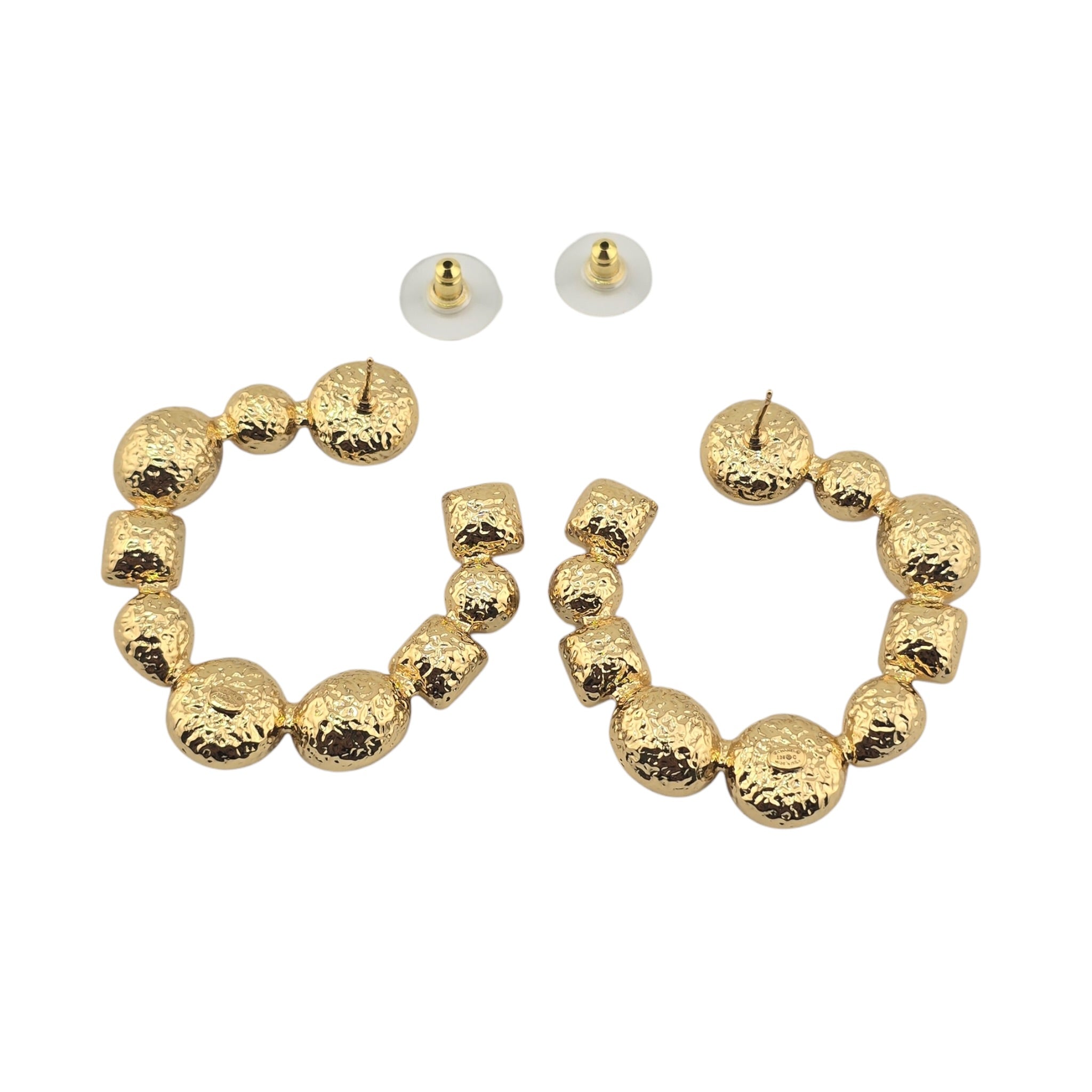 Chanel CC Gold Hoop Multicoloured Earrings 2026 CHANEL