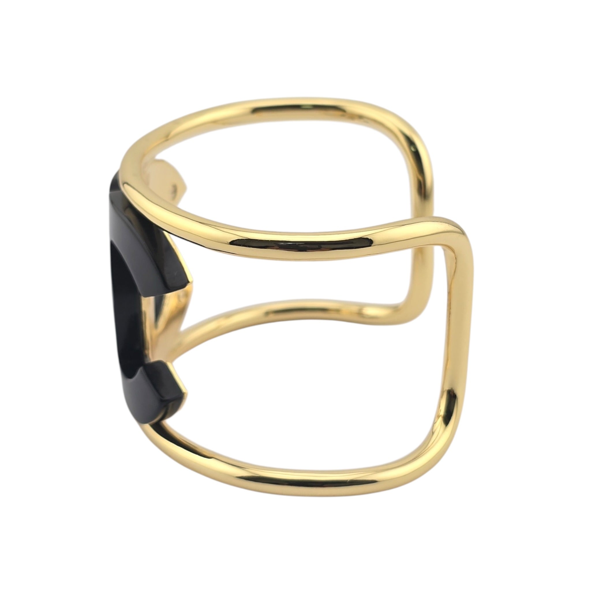 Chanel CC Black/Gold Cuff Bracelet 2024 CHANEL