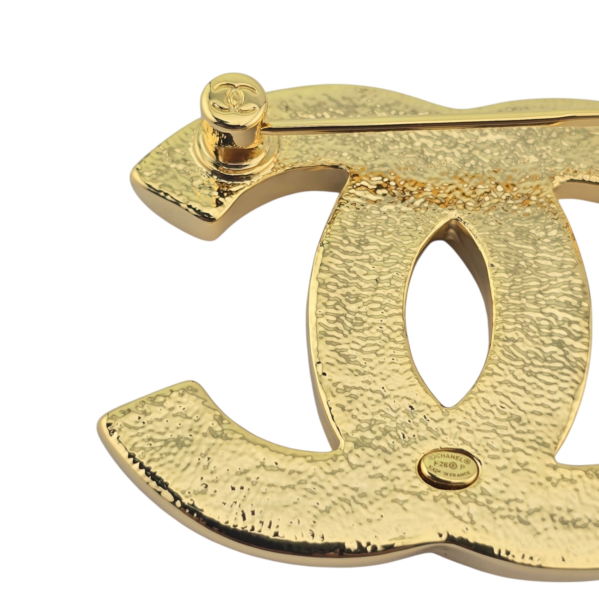 Chanel CC Gold Quilted Brooch 2026 CHANEL