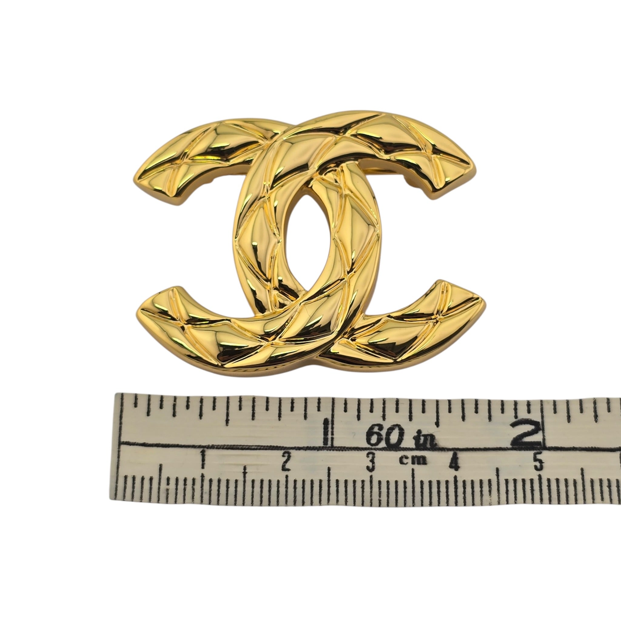 Chanel CC Gold Quilted Brooch 2026 CHANEL